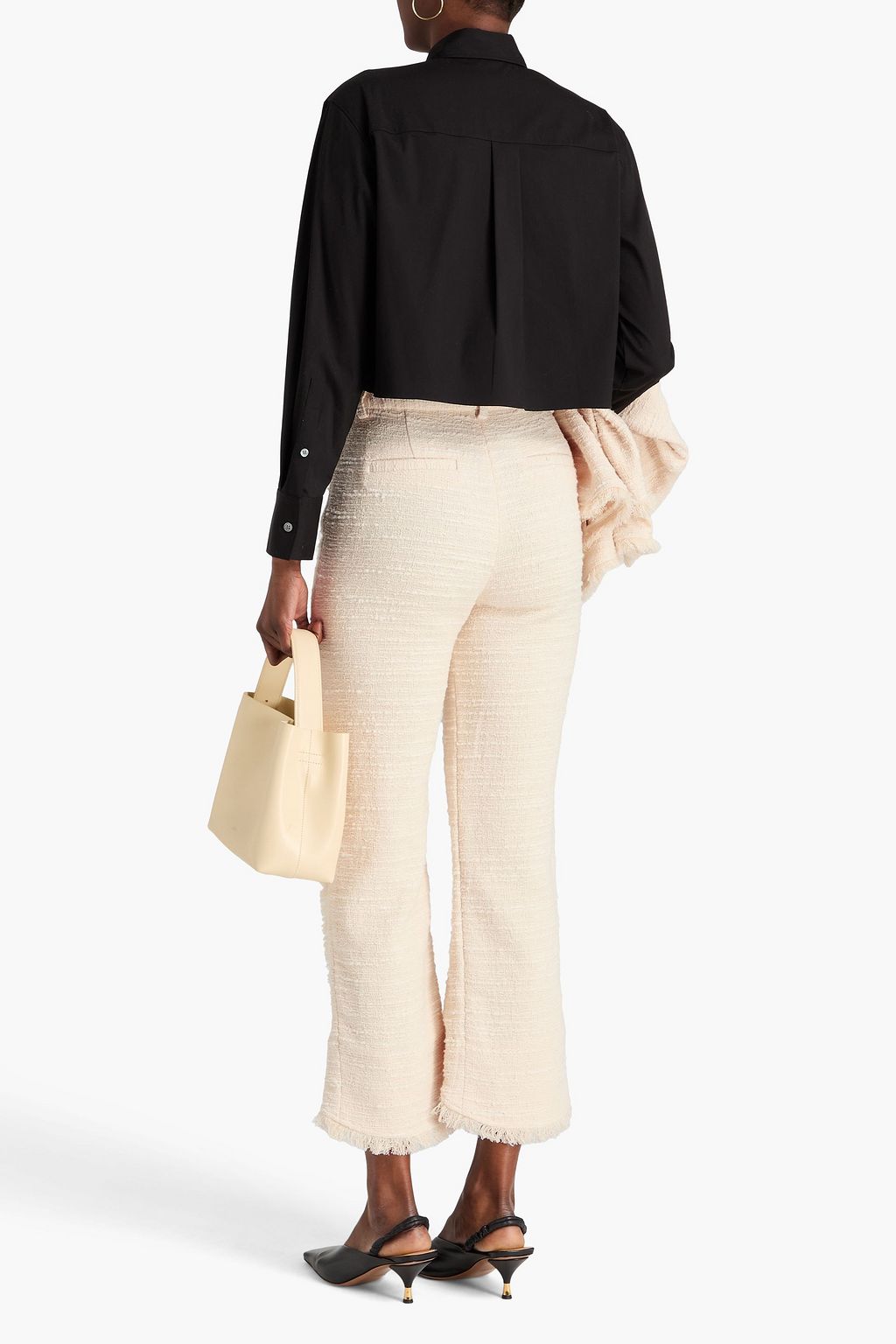 BY MALENE BIRGER Cropped Schlaghose „Naihas“ aus Tweed aus einer Baumwollmischung