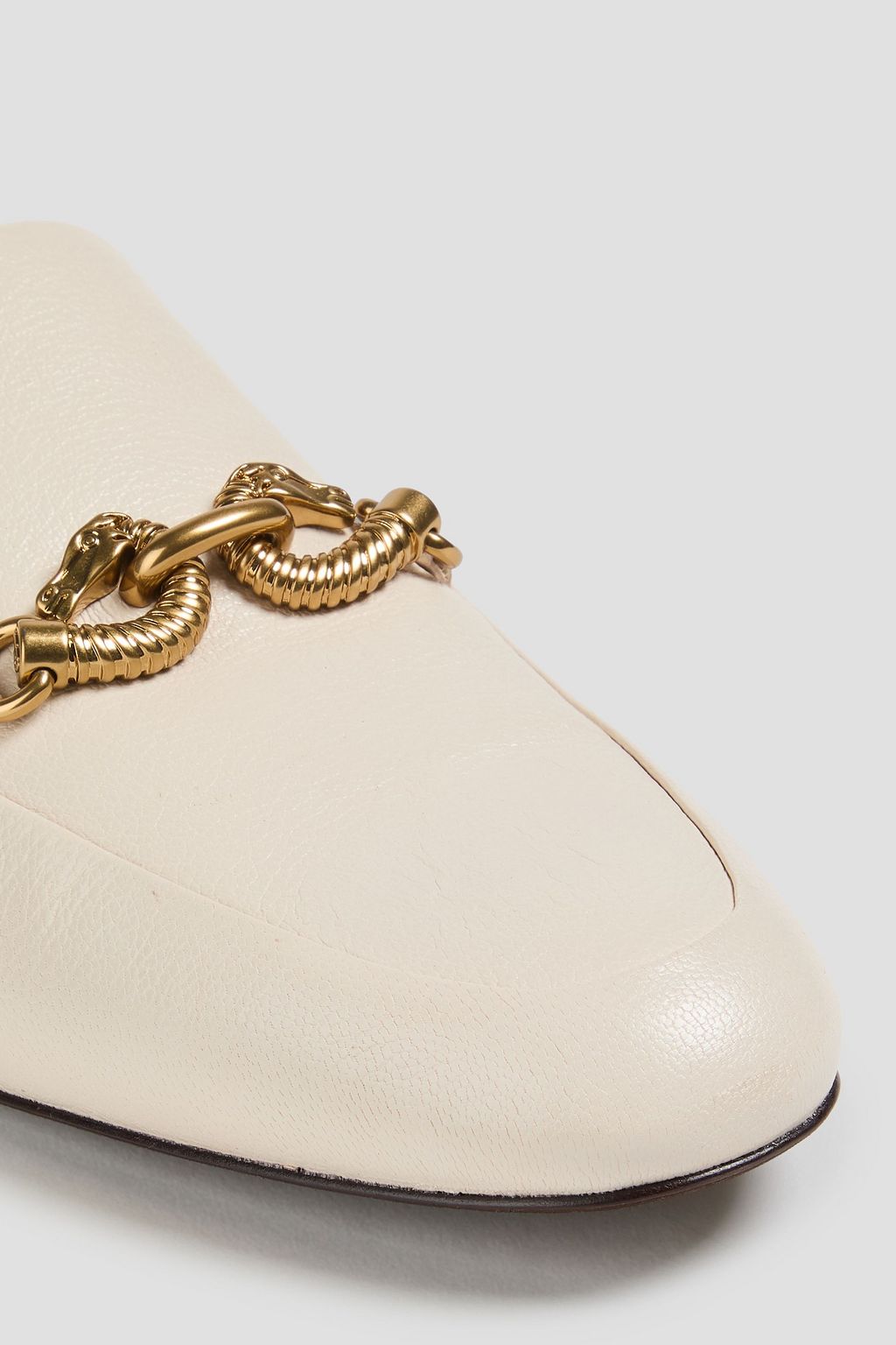 TORY BURCH Slippers „Jessa“ aus Leder mit Verzierung