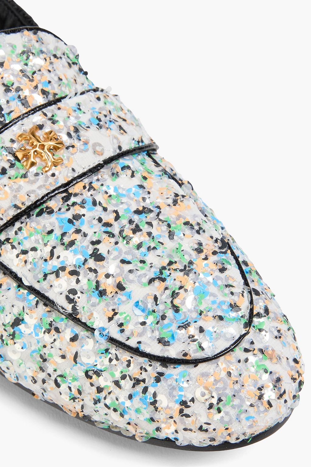 TORY BURCH حذاء لوفر مزين بأقراص برّاقة