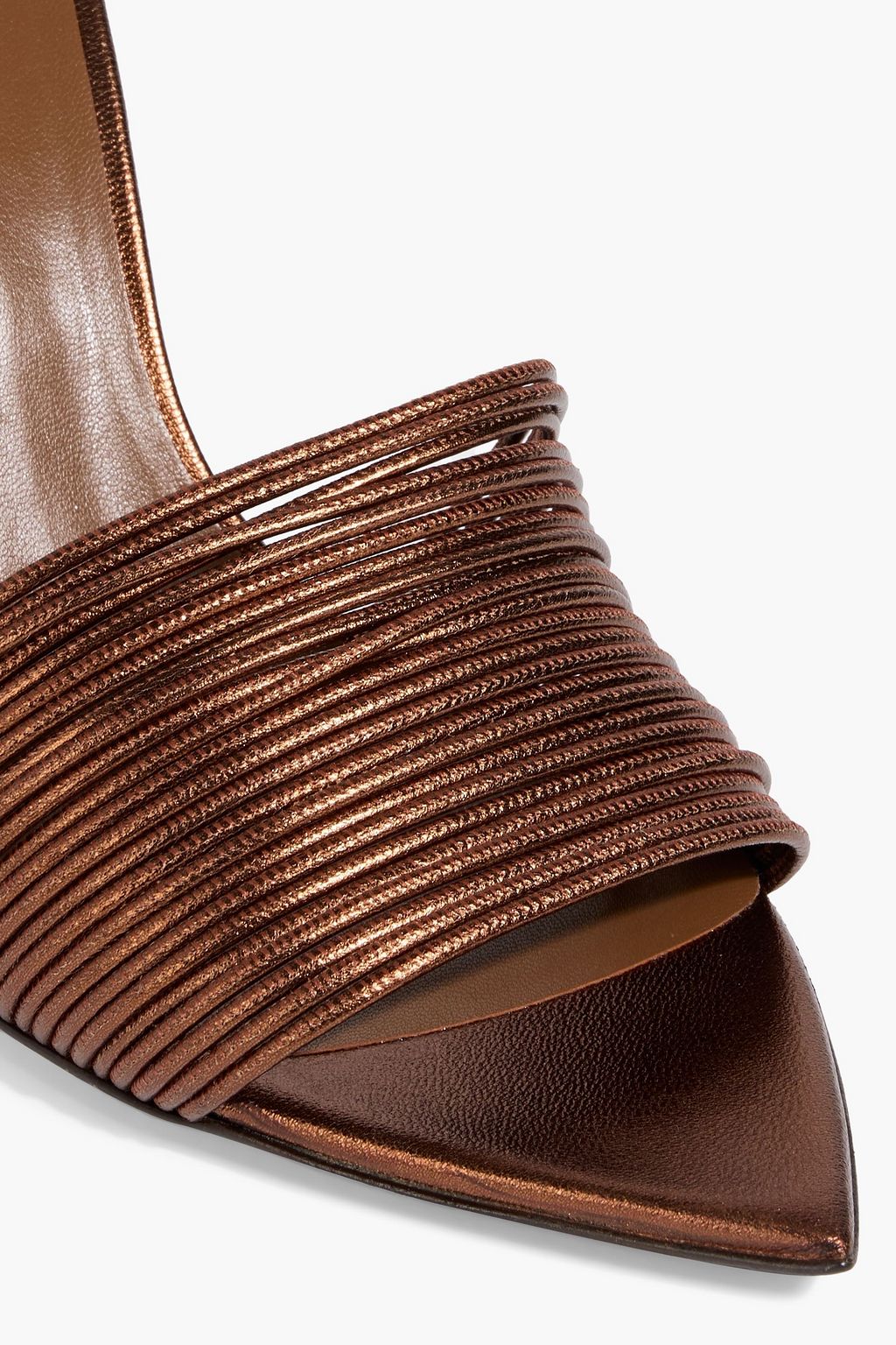 GIUSEPPE ZANOTTI Intriigo Clio 70 metallic leather mules