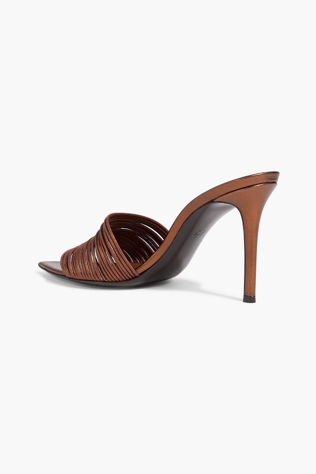 GIUSEPPE ZANOTTI Intriigo Clio 70 metallic leather mules