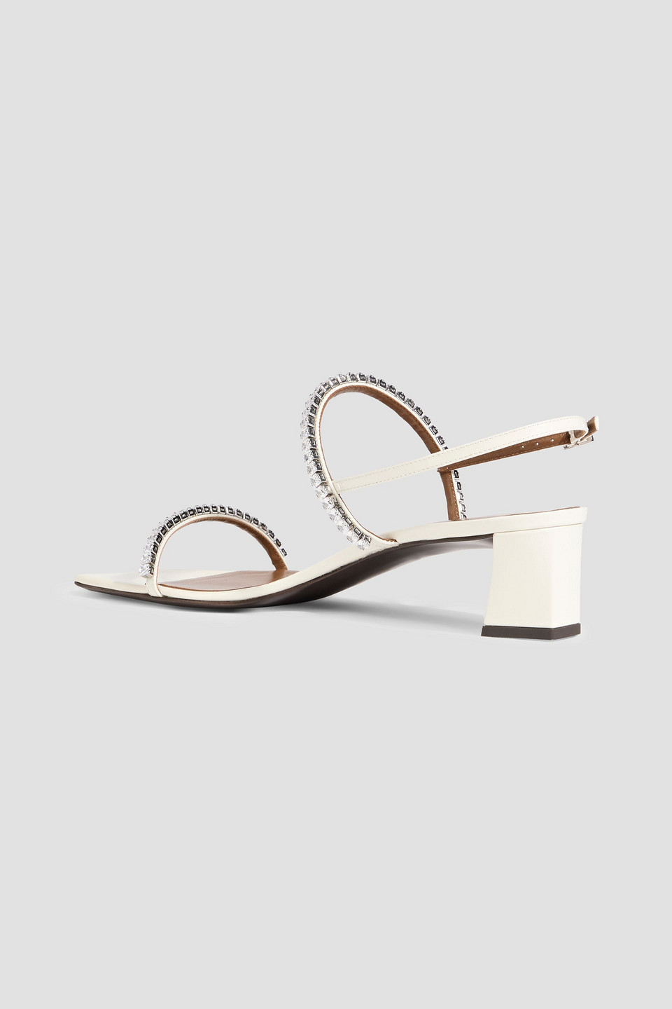 Giuseppe Zanotti Valentine Crystal 45 Embellished Leather Slingback Sandals In White