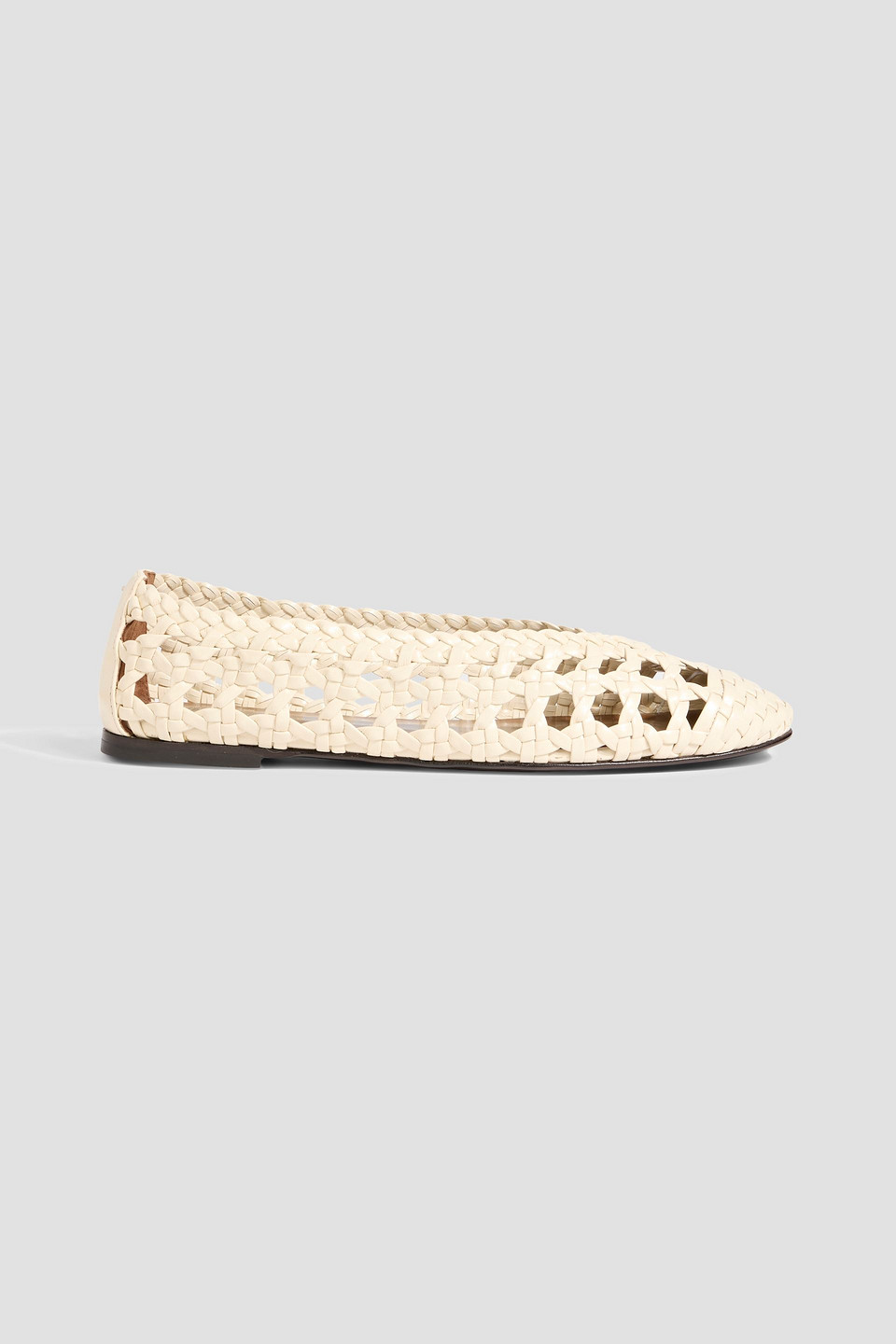 Giuseppe Zanotti Amanda 05 Woven Leather Ballet Flats In Nude