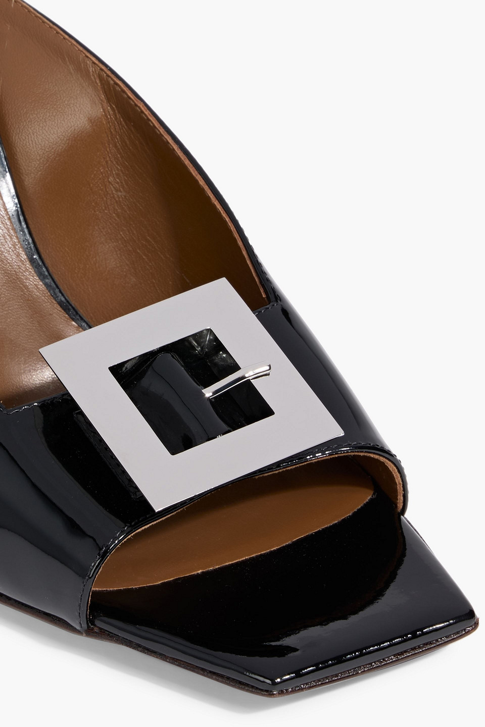 Giuseppe Zanotti Mya 90 Buckled Patent-leather Mules In Black