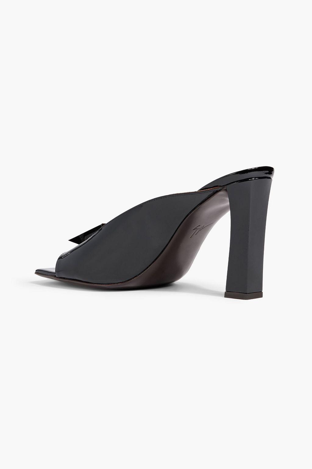 GIUSEPPE ZANOTTI Mya 90 buckled patent-leather mules