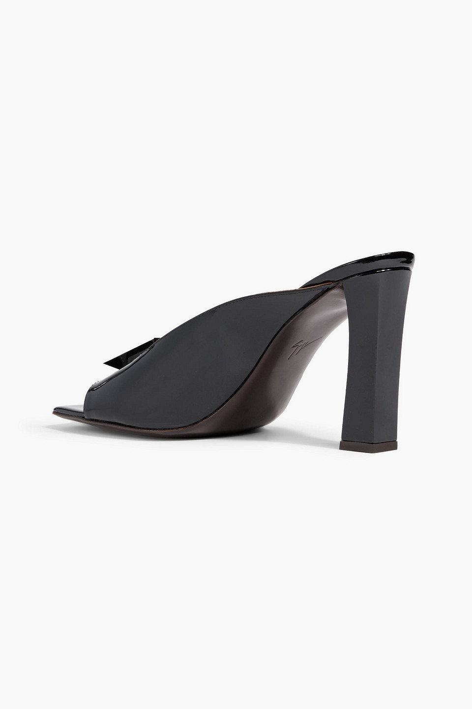 Giuseppe Zanotti Mya 90 Buckled Patent-leather Mules In Black