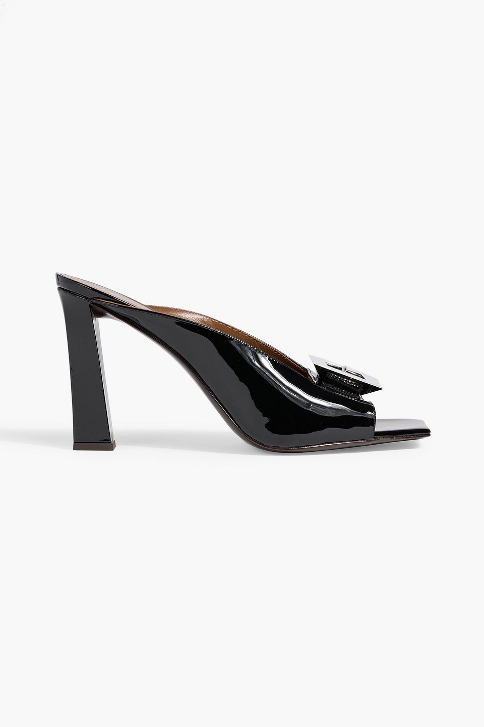 Giuseppe Zanotti Mya 90 Buckled Patent-leather Mules In Black