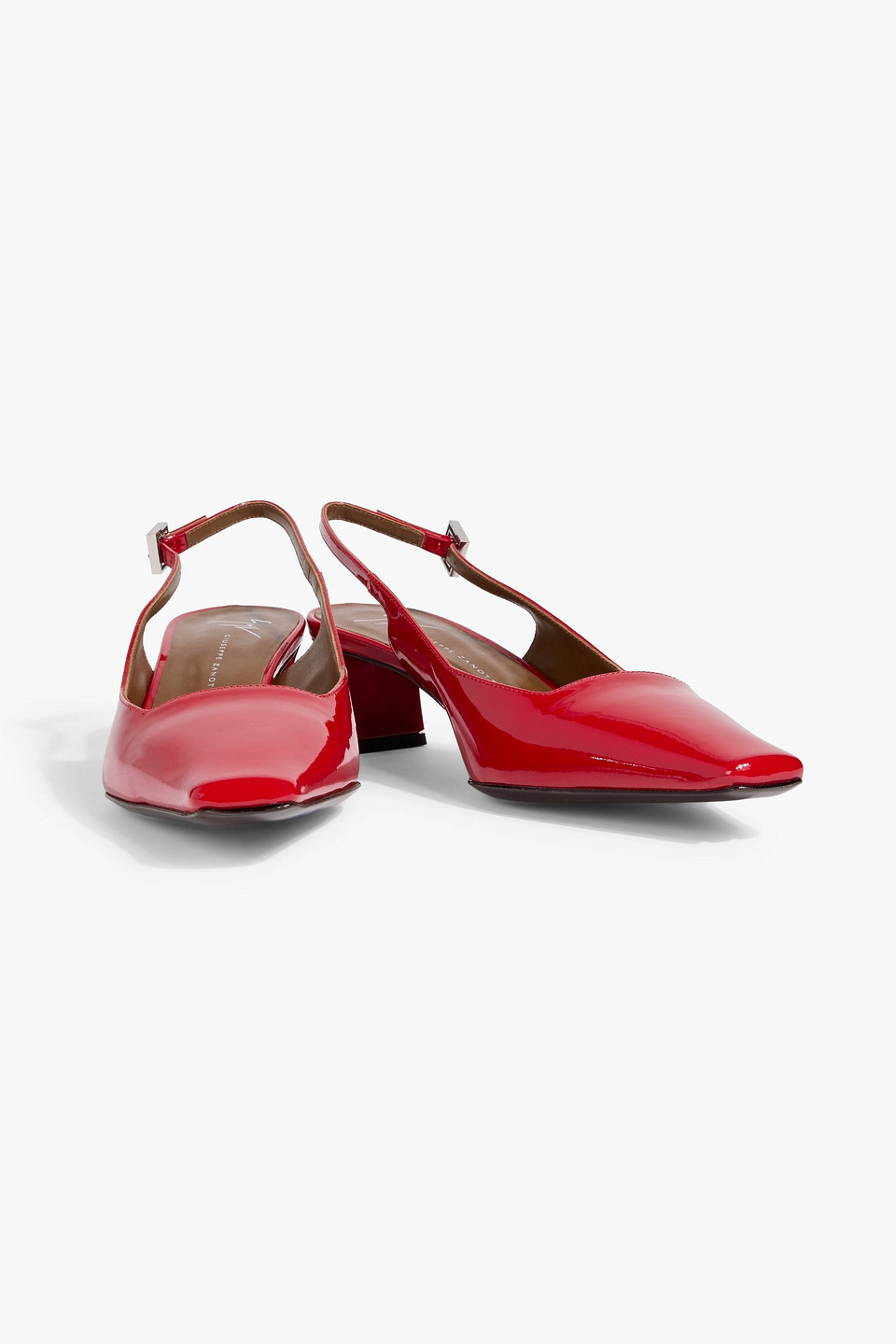Giuseppe Zanotti Brendha 45 Patent-leather Slingback Pumps In Red