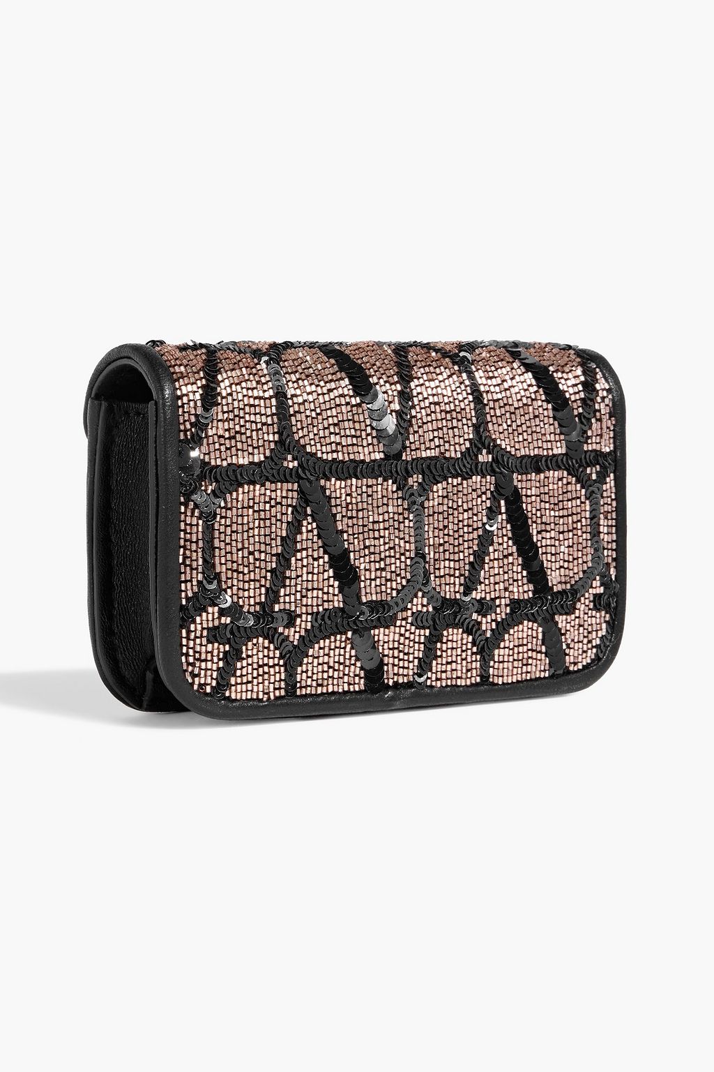 VALENTINO GARAVANI VLOGO sequined leather shoulder bag
