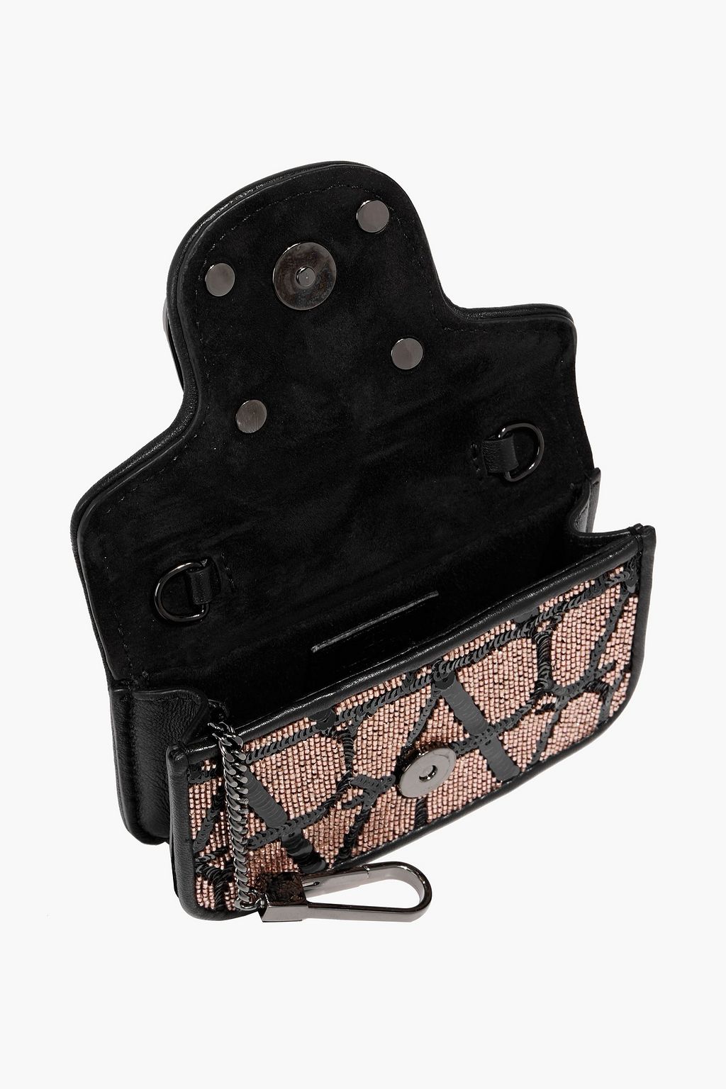 VALENTINO GARAVANI VLOGO sequined leather shoulder bag