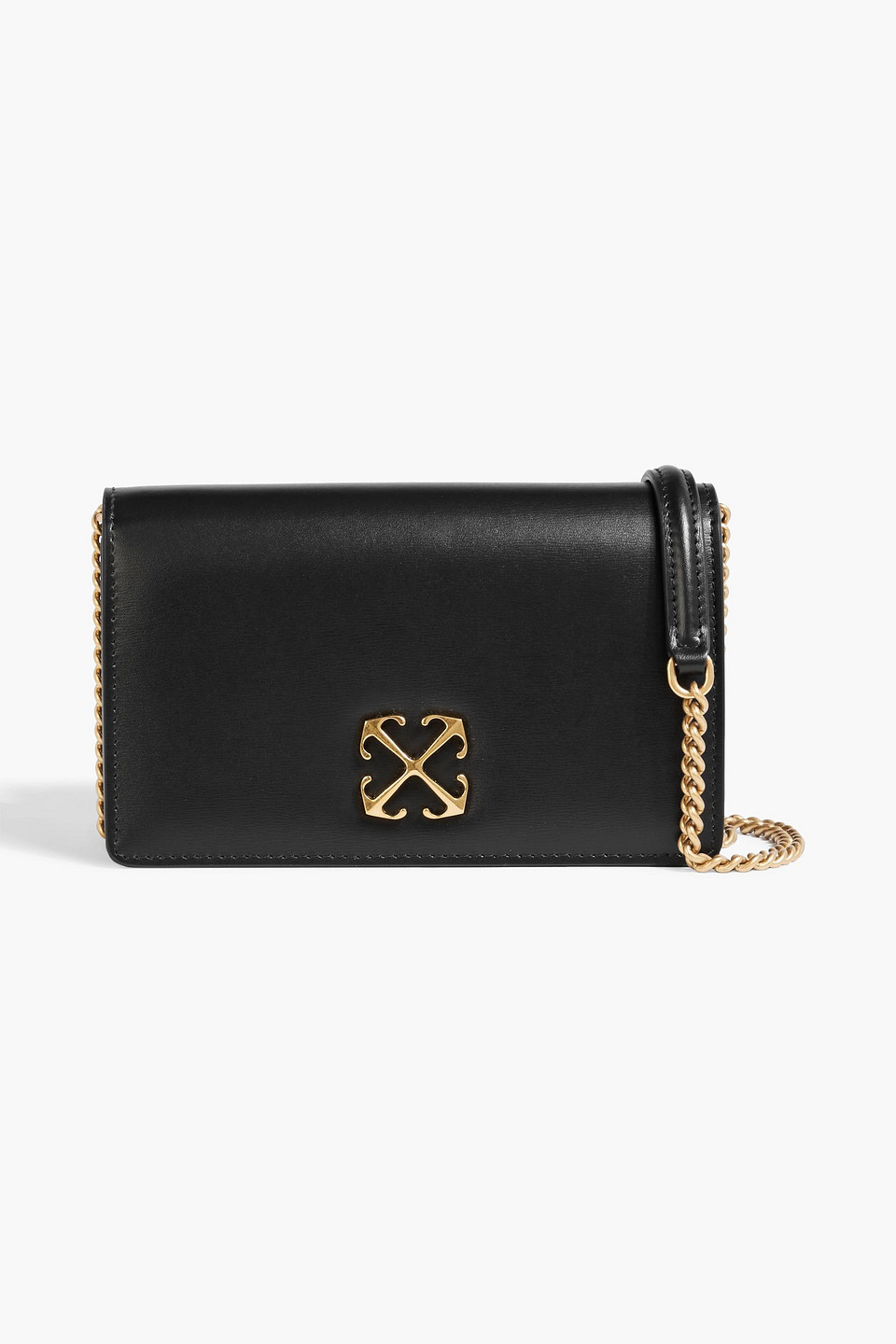 Off-white Jitney 0.5 Leather Wallet In Black