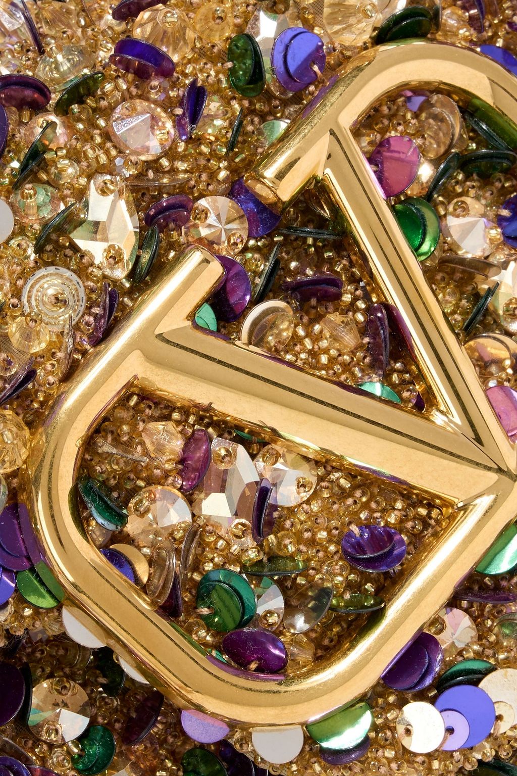 VALENTINO GARAVANI Locò small embellished leather shoulder bag