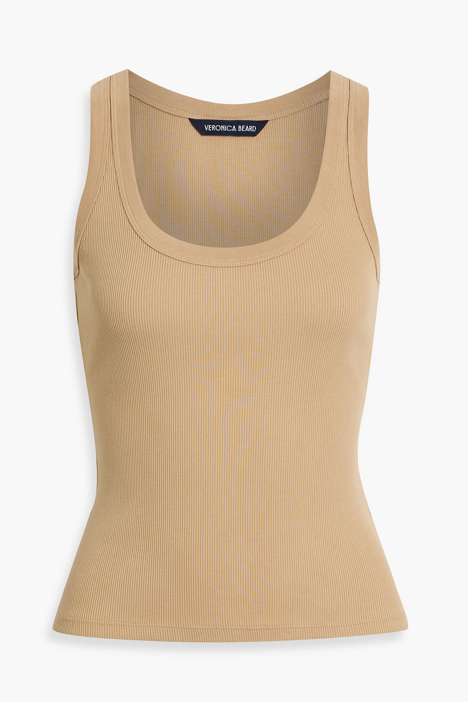 Veronica Beard Birke Ribbed Pima Cotton-blend Jersey Tank In Animal Print