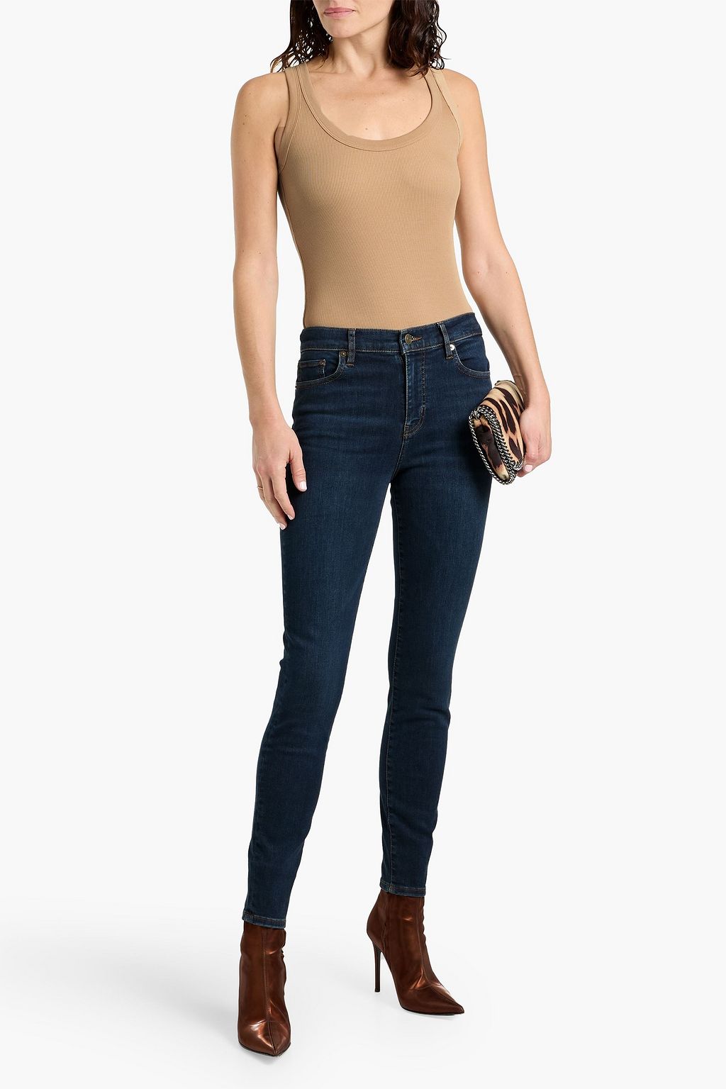 VERONICA BEARD Birke ribbed Pima cotton-blend jersey tank