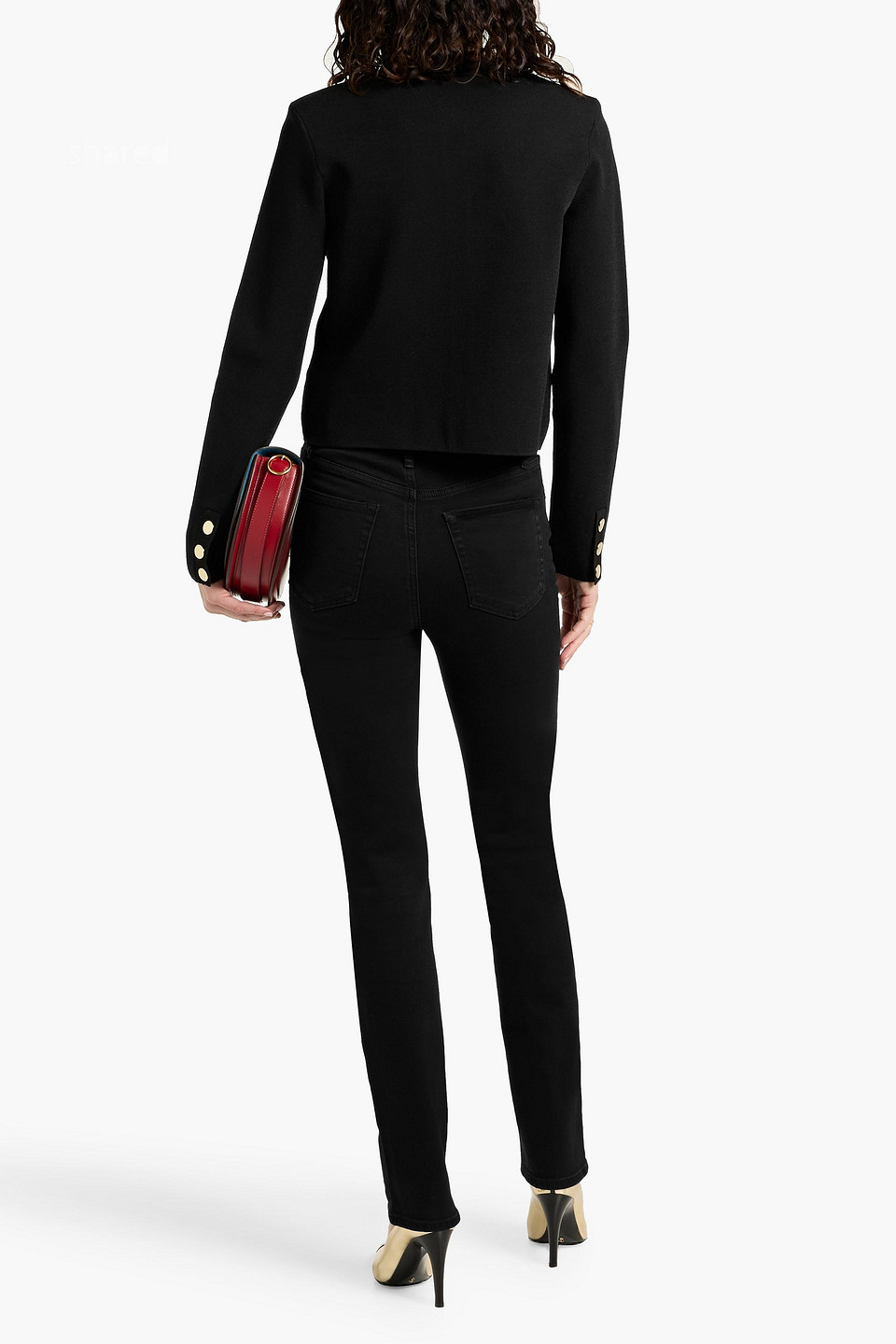 Veronica Beard Katia Stretch-knit Jacket In Black