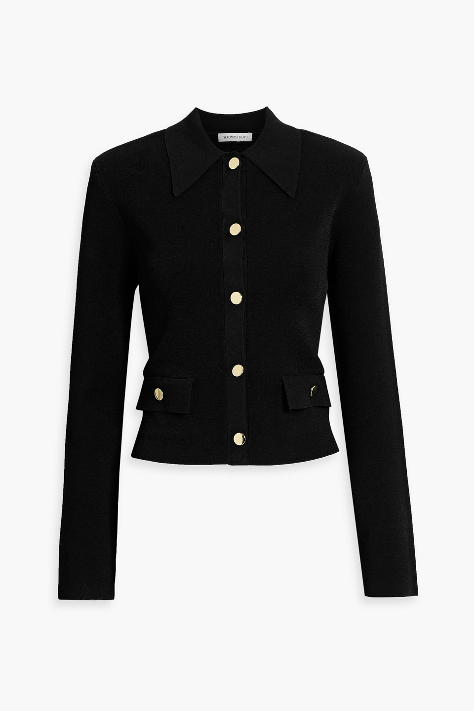 Veronica Beard Katia Stretch-knit Jacket In Black