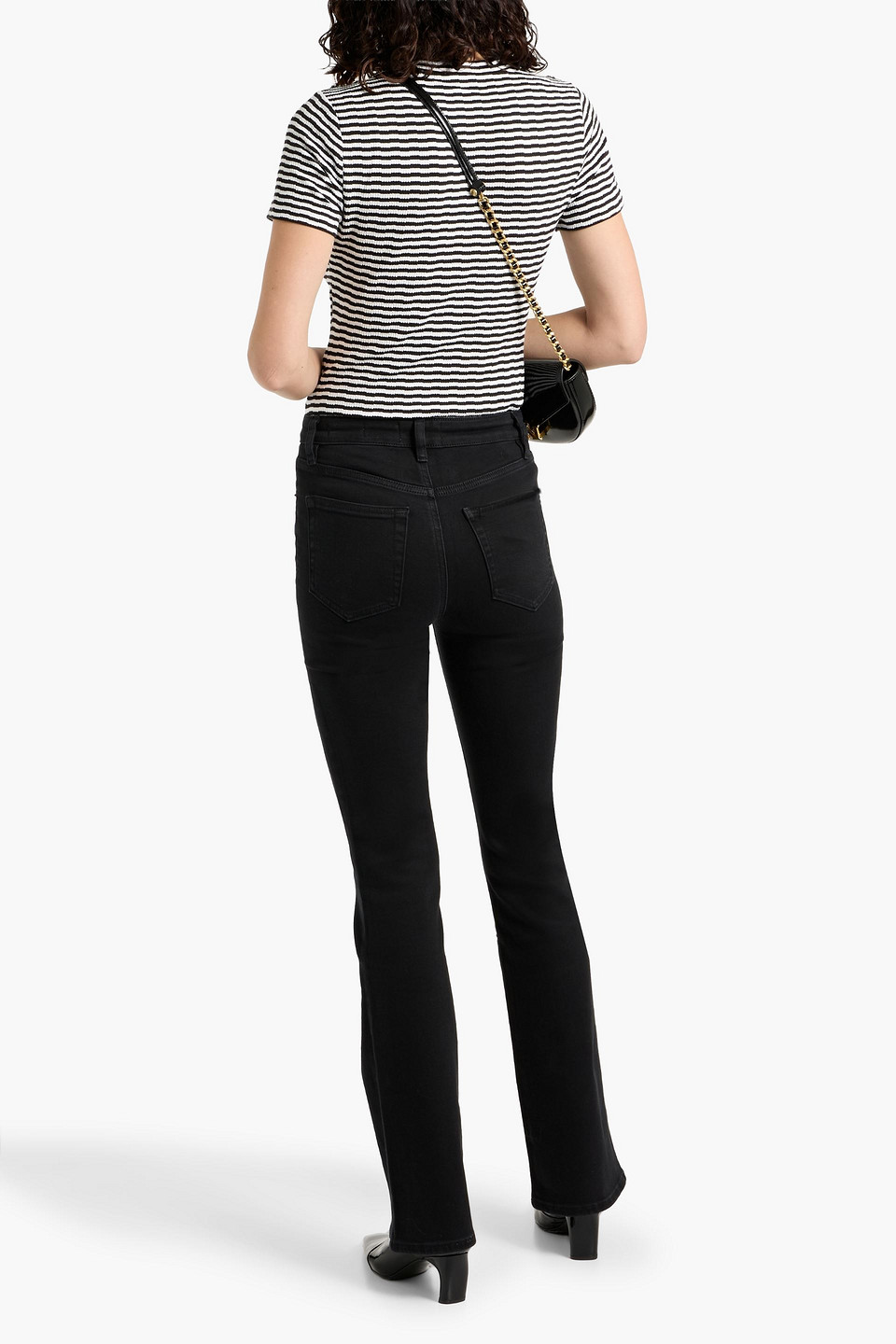 Frame The Reboot High-rise Bootcut Jeans In Black