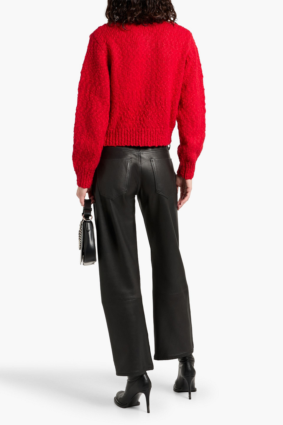 Frame Wool-blend Cardigan In Red