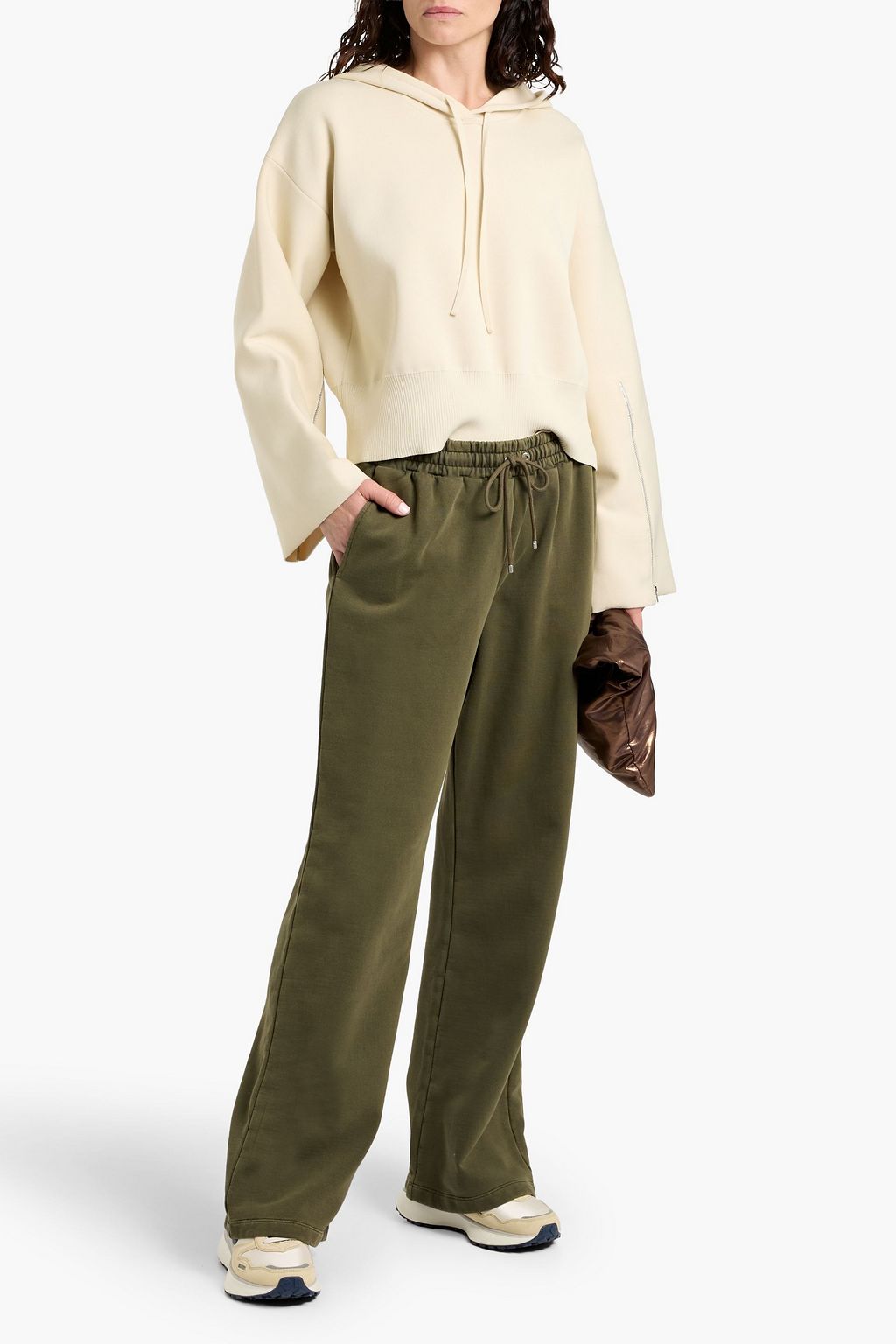 FRAME Cotton-blend fleece track pants