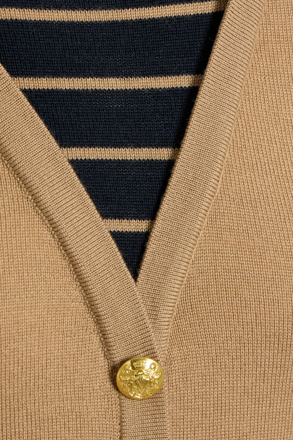 VERONICA BEARD Enza layered striped wool sweater