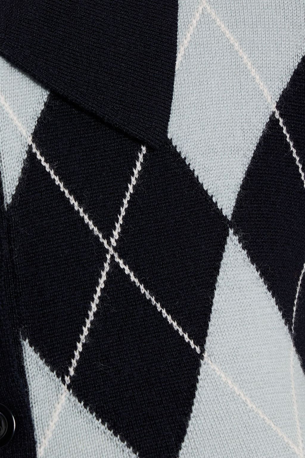 FRAME The Argyle wool-blend polo sweater