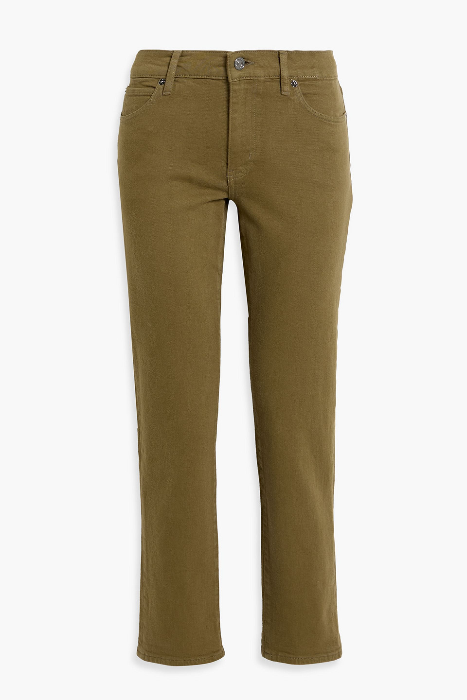 Frame The Borrowed Mid-rise Boyfriend Jeans In Green