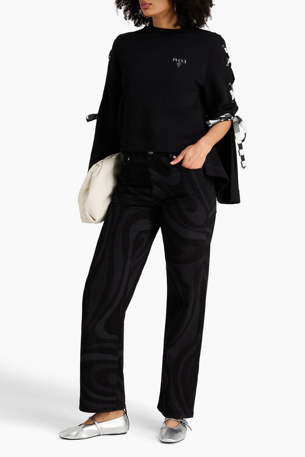 PUCCI Printed high-rise straight-leg jeans