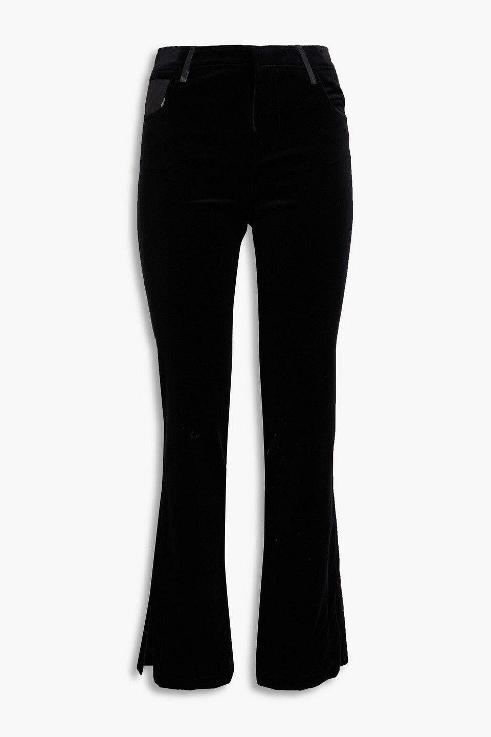 Pucci Cotton-velvet Bootcut Pants In Black
