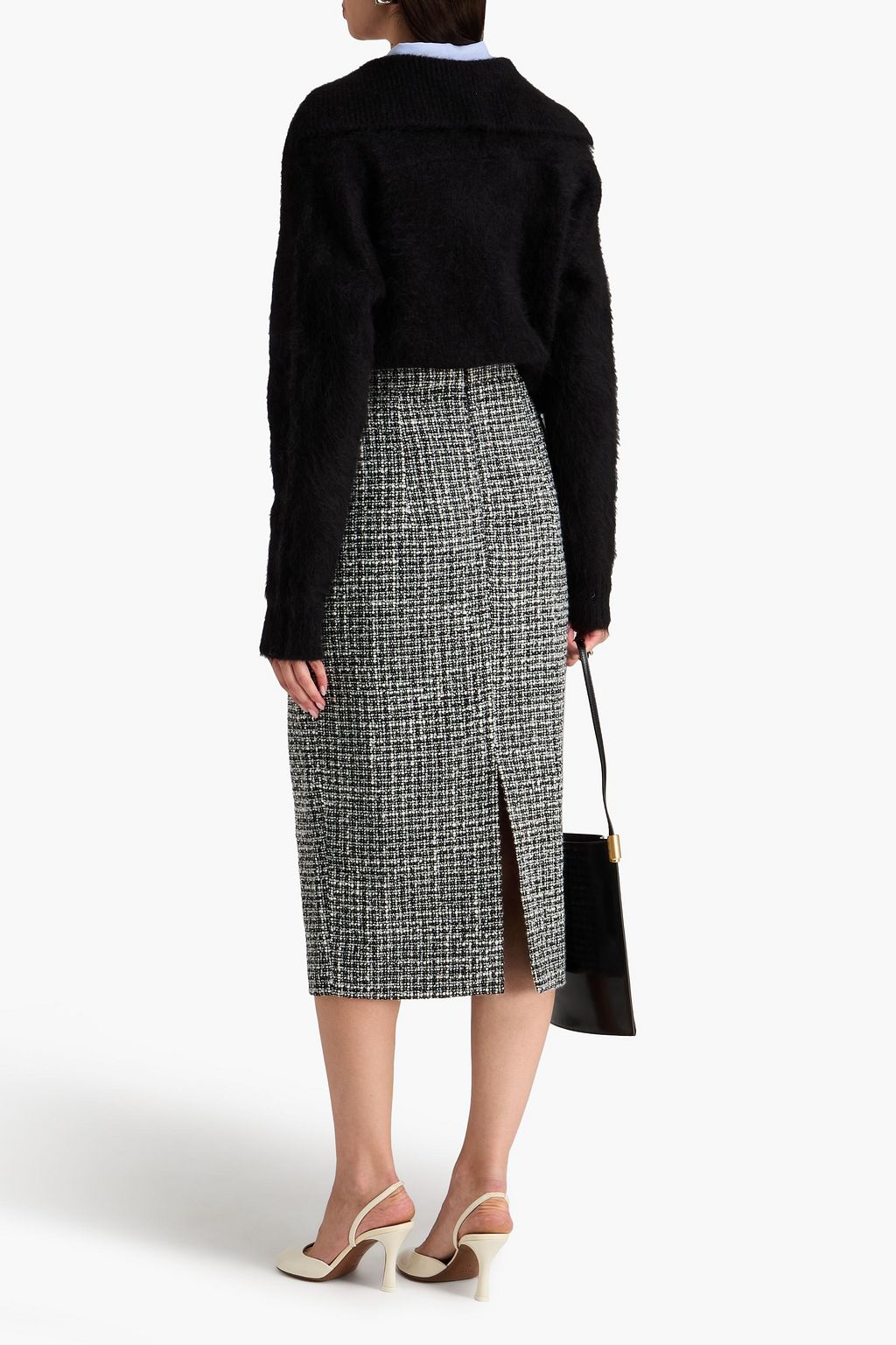 EMILIA WICKSTEAD Bleistiftrock „Lorelei“ in Midilänge aus Bouclé-Tweed