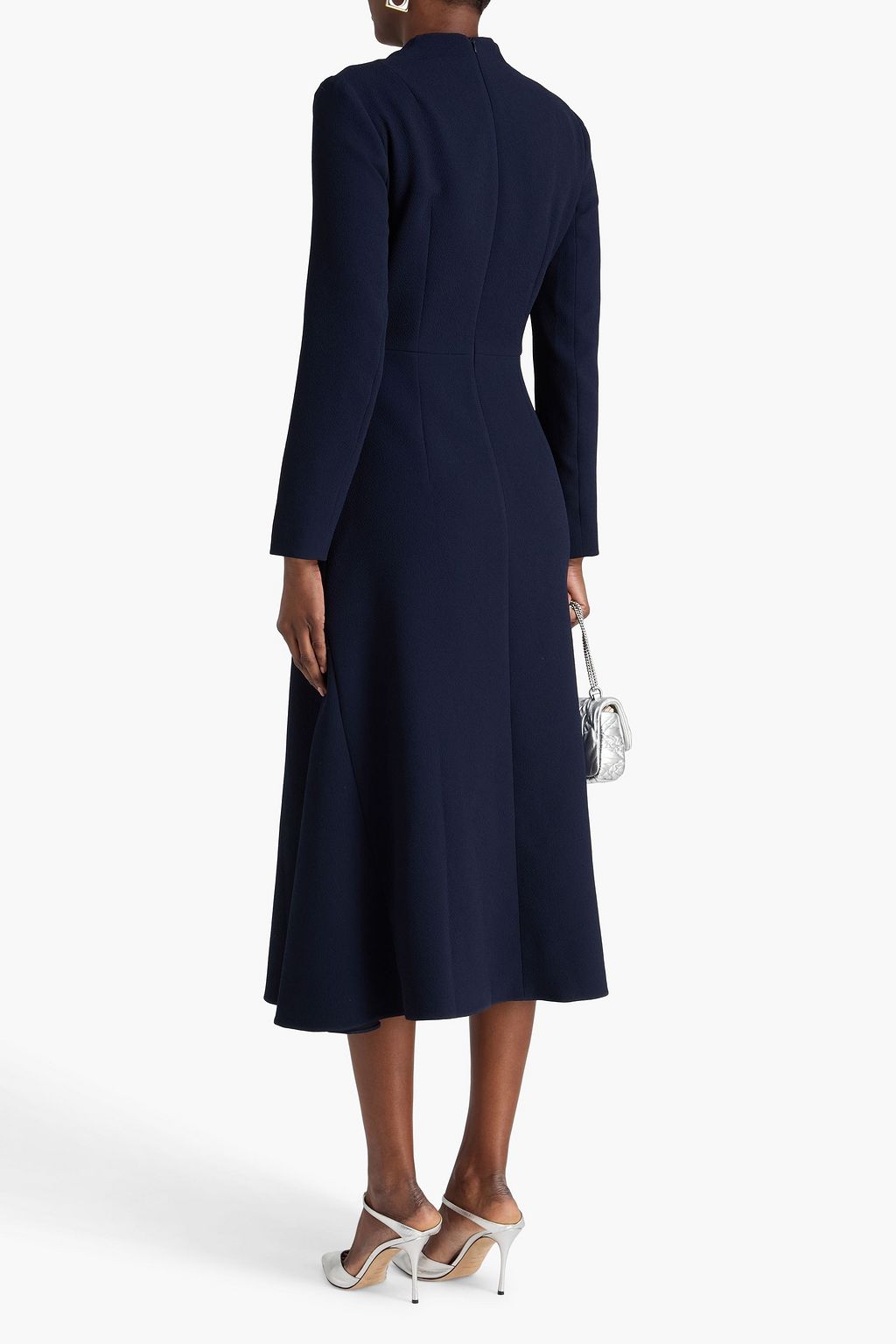 EMILIA WICKSTEAD Seneca pleated crepe midi dress