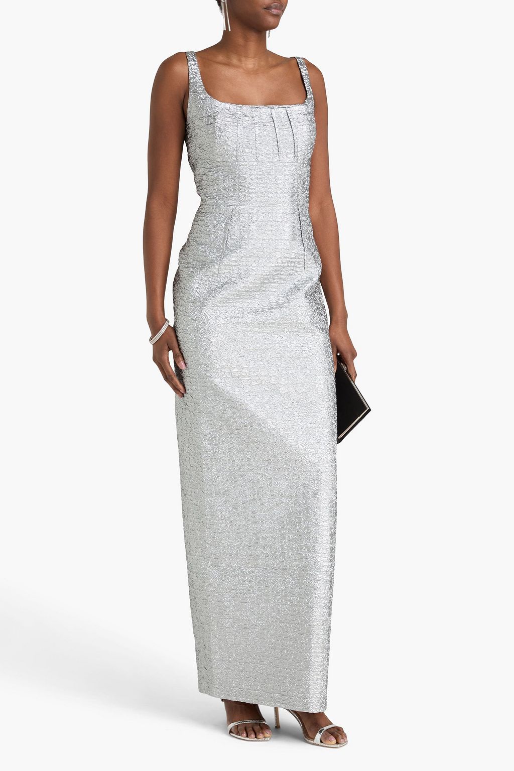 EMILIA WICKSTEAD Sharon metallic cloqué maxi dress