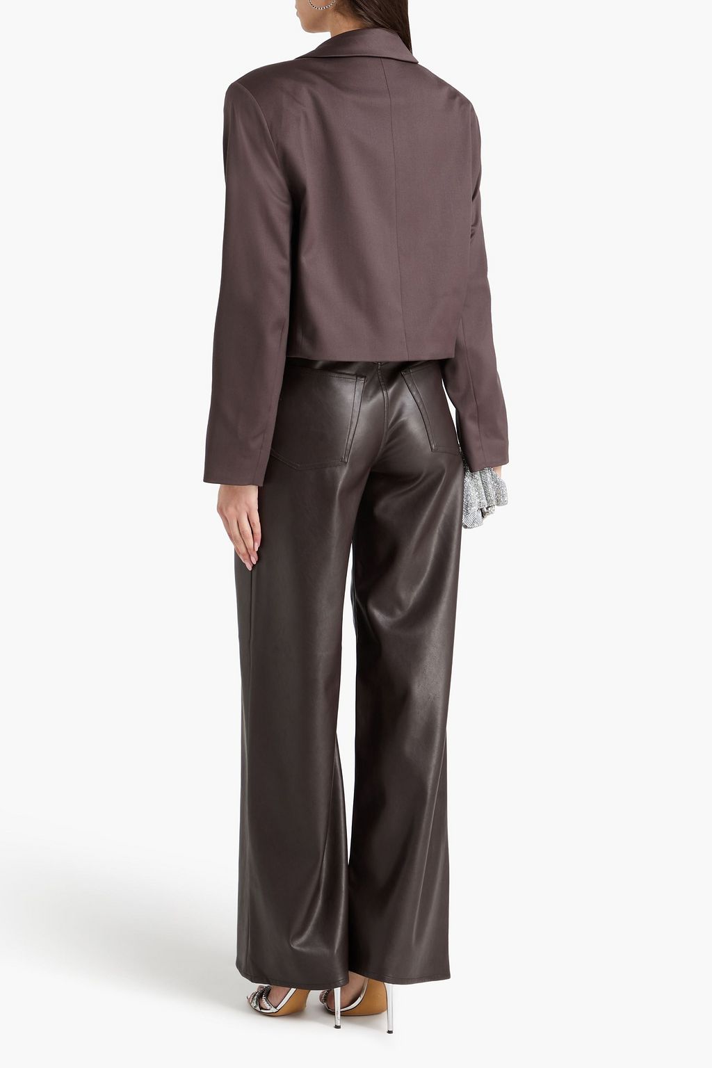 POSTER GIRL Suzan cropped double-breasted wool-blend blazer