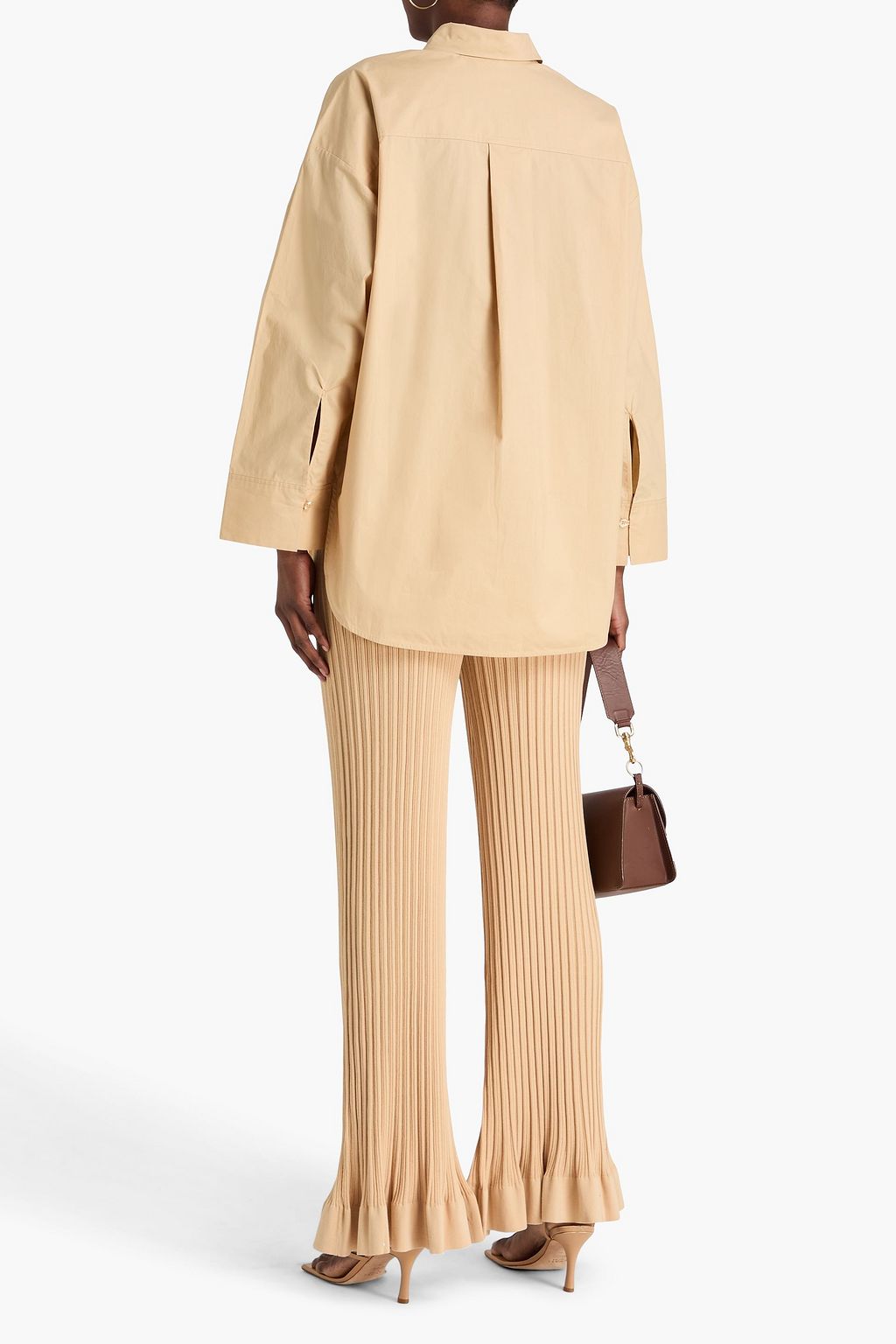 BY MALENE BIRGER Schlaghose aus einer gerippten Baumwollmischung