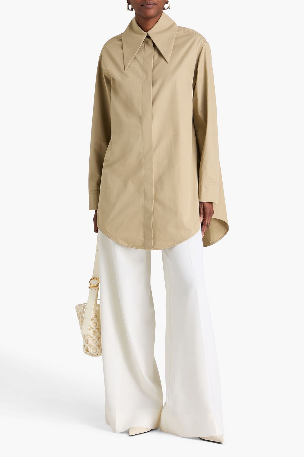JIL SANDER Cupro-blend satin shirt | THE OUTNET