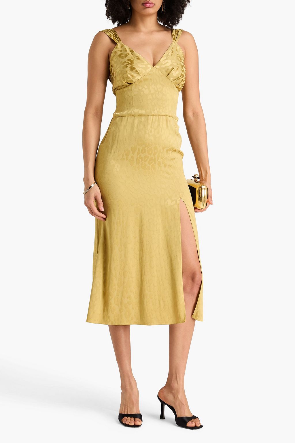 TEMPERLEY LONDON Willow leopard-jacquard midi dress