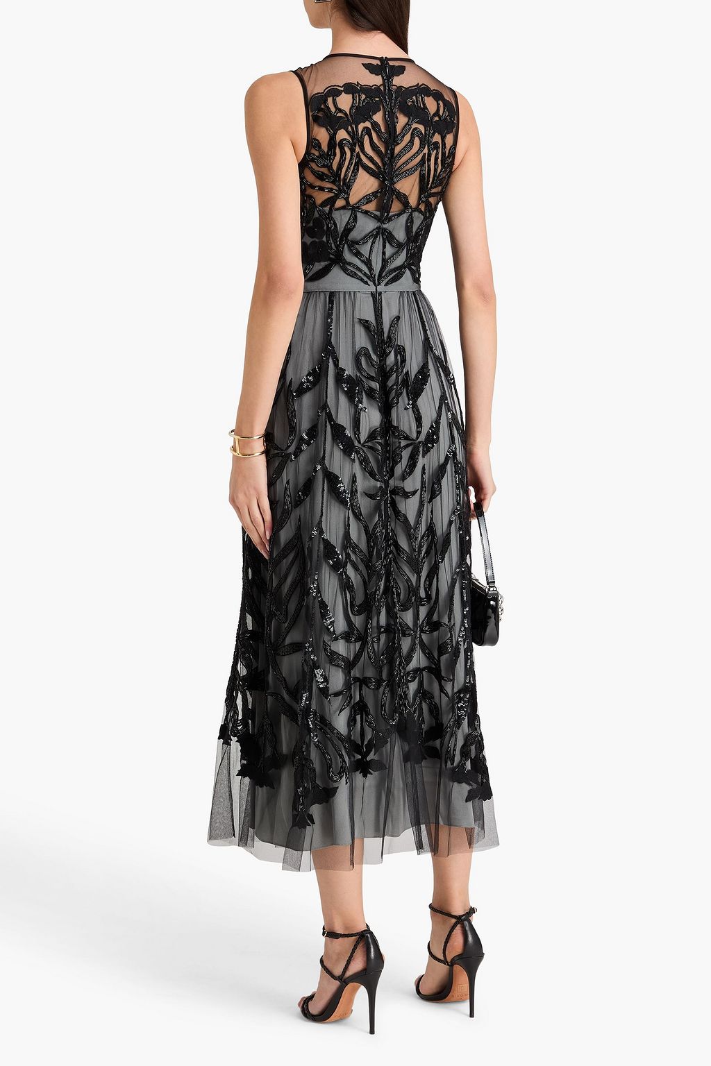 TEMPERLEY LONDON Inez embellished tulle midi dress