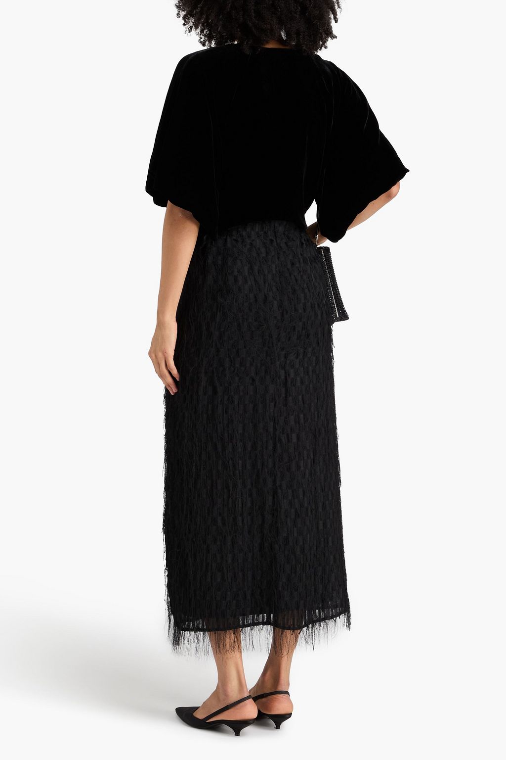 BY MALENE BIRGER Loela gathered velvet top