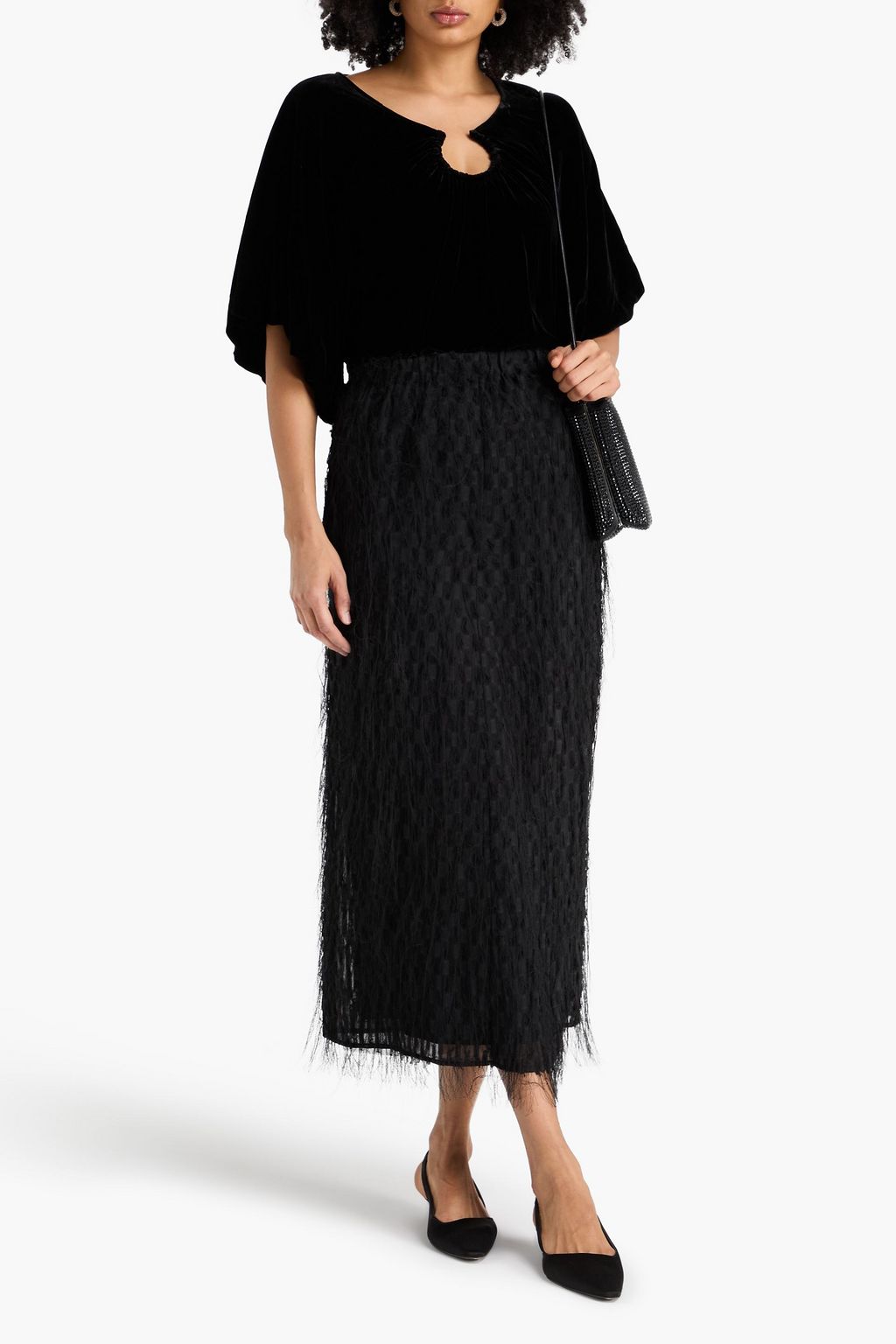 BY MALENE BIRGER Loela gathered velvet top