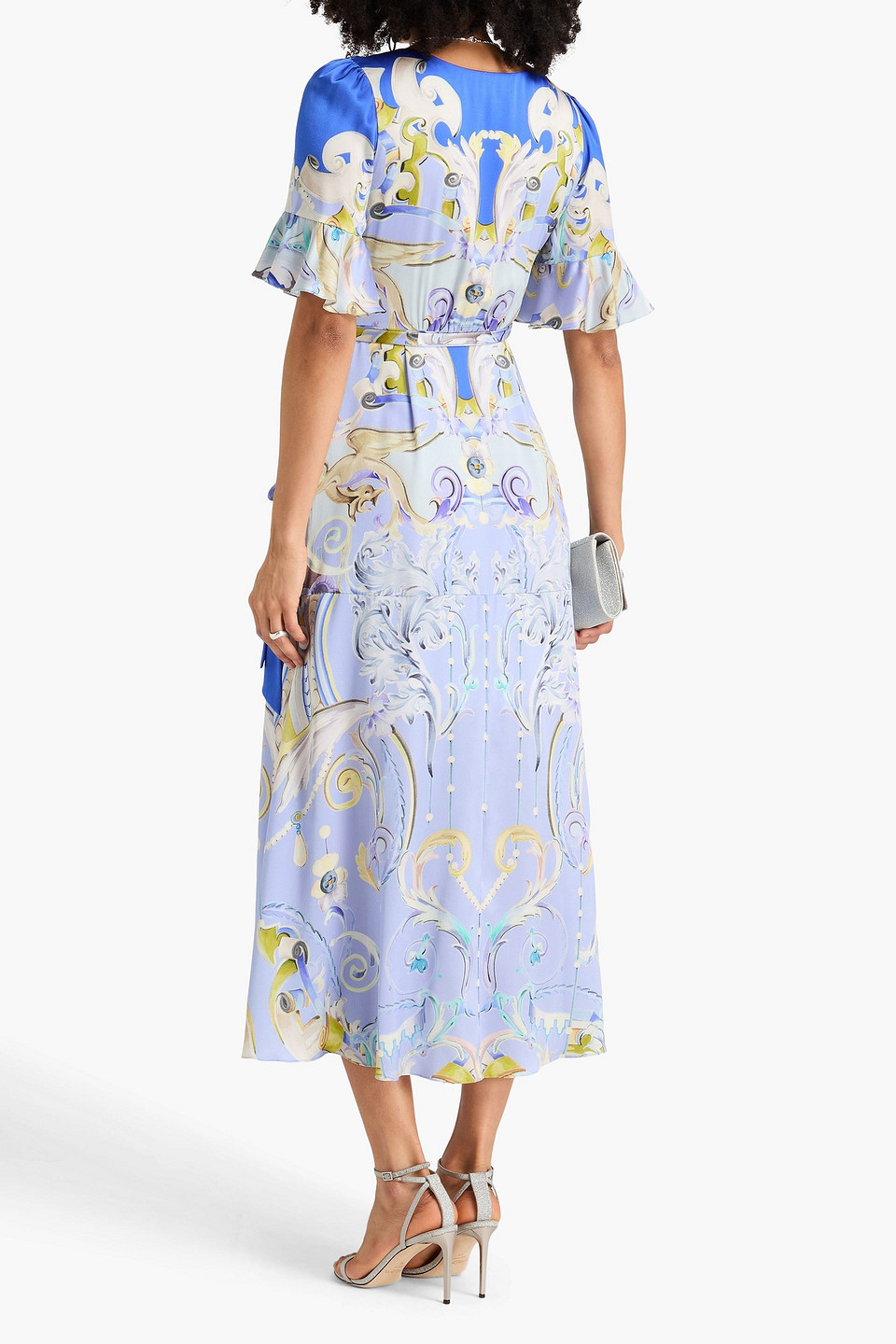  Temperley London - Midi-wickelkleid „carline“ Mit Print - Blau - Uk 12 