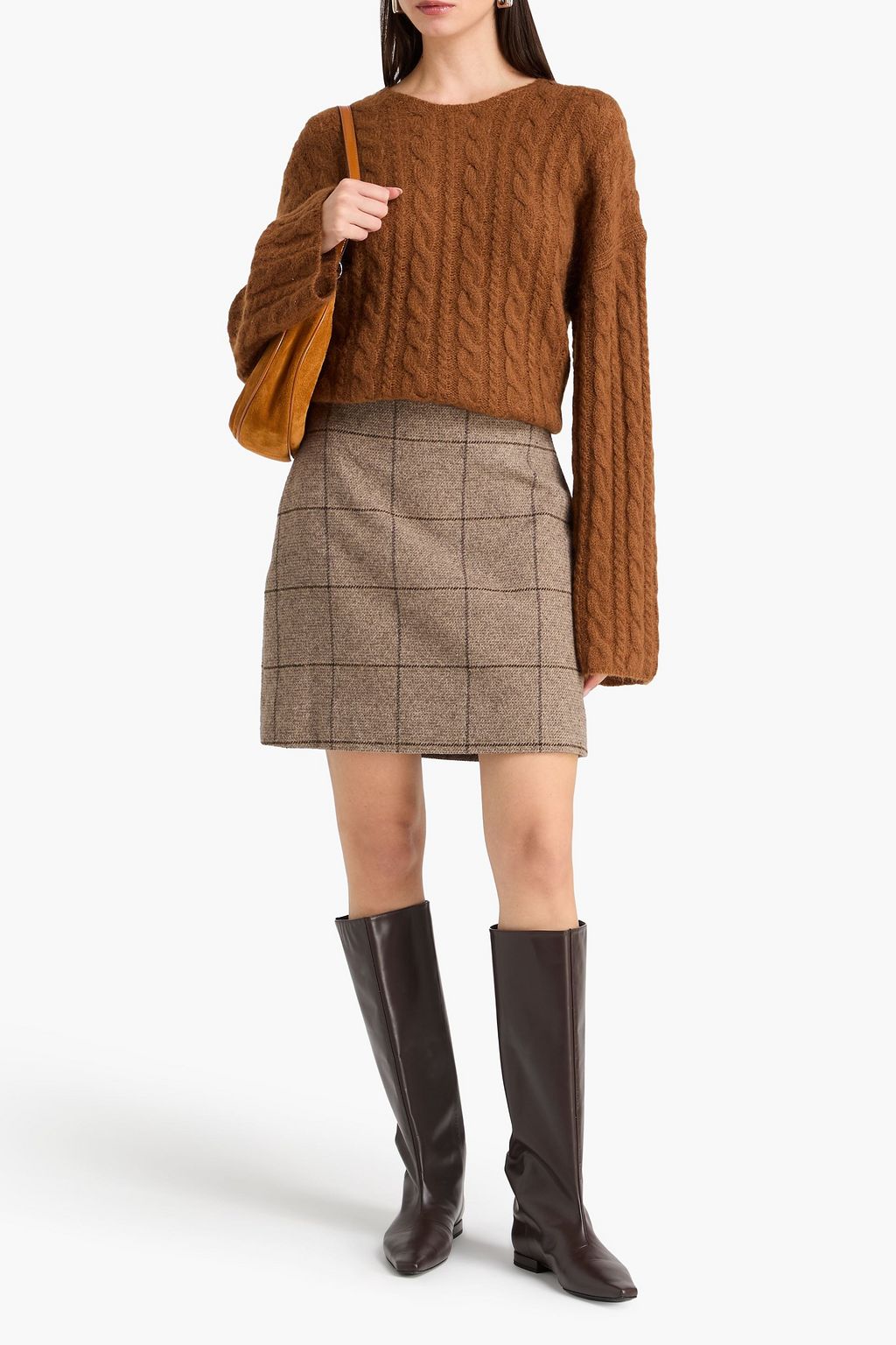 BY MALENE BIRGER كنزة رياضية "سيارا" من مزيج الصوف بحبكة مجدولة