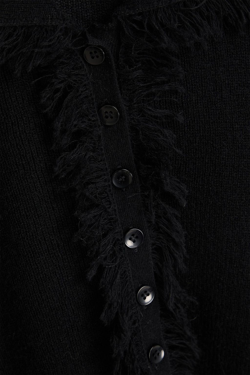 BY MALENE BIRGER Pullover „Dreele“ aus einer Woll-Mohairmischung mit Polokragen und Fransen