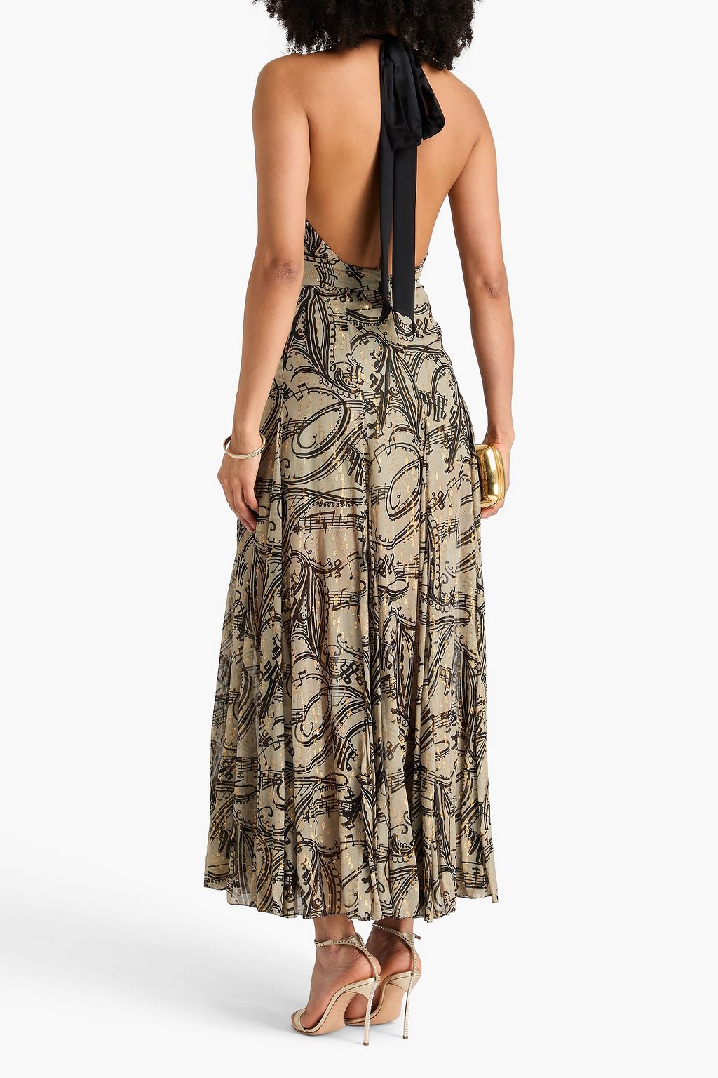 TEMPERLEY LONDON Silvana printed metallic fil coupé maxi dress