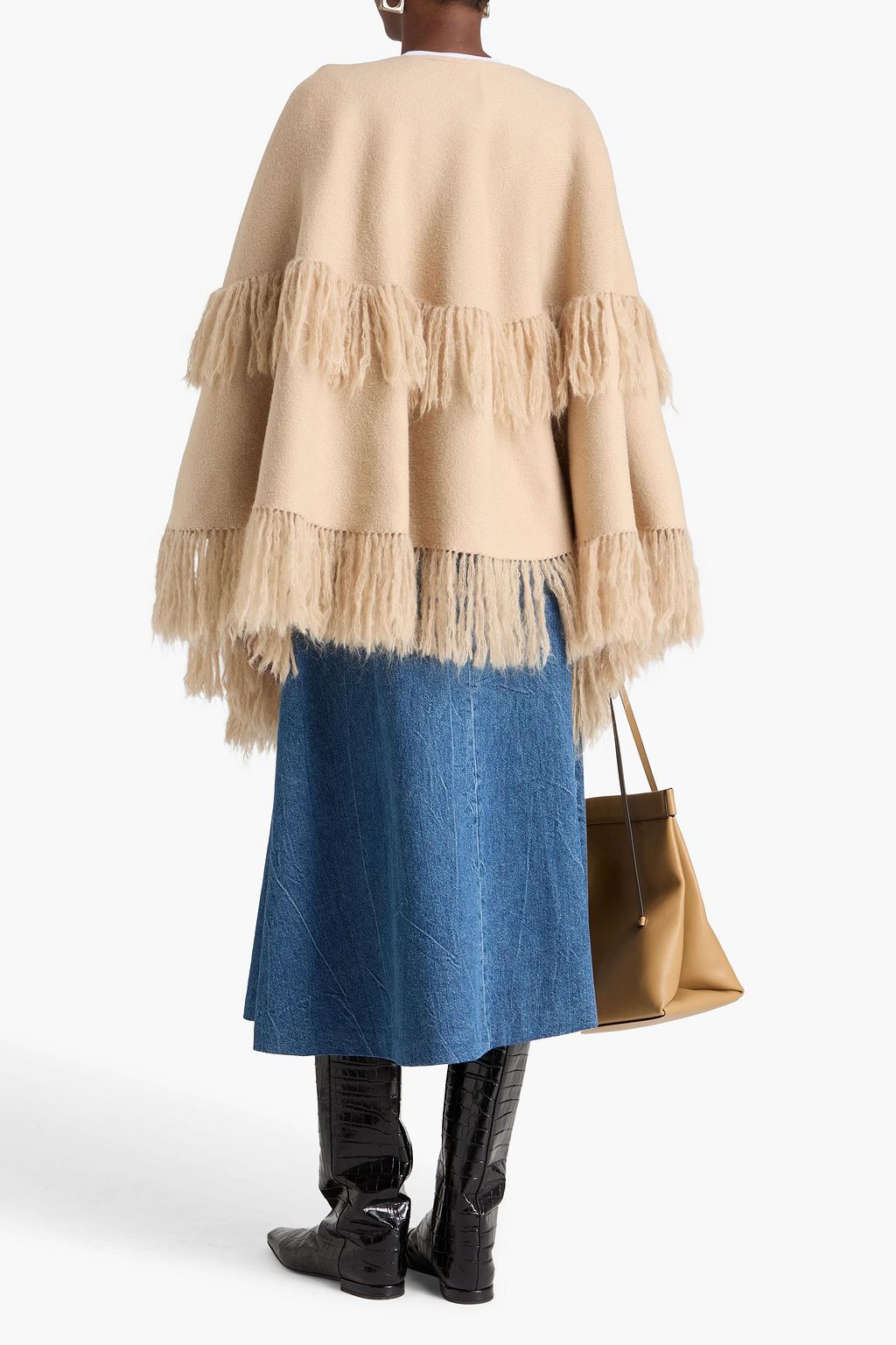 BY MALENE BIRGER Dixi fringed wool-blend cape