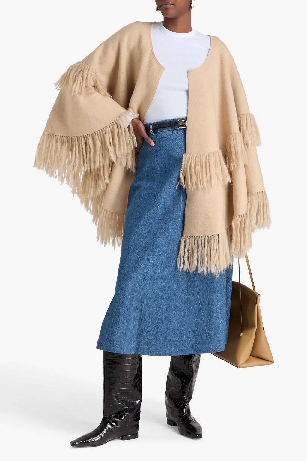 BY MALENE BIRGER Dixi fringed wool-blend cape