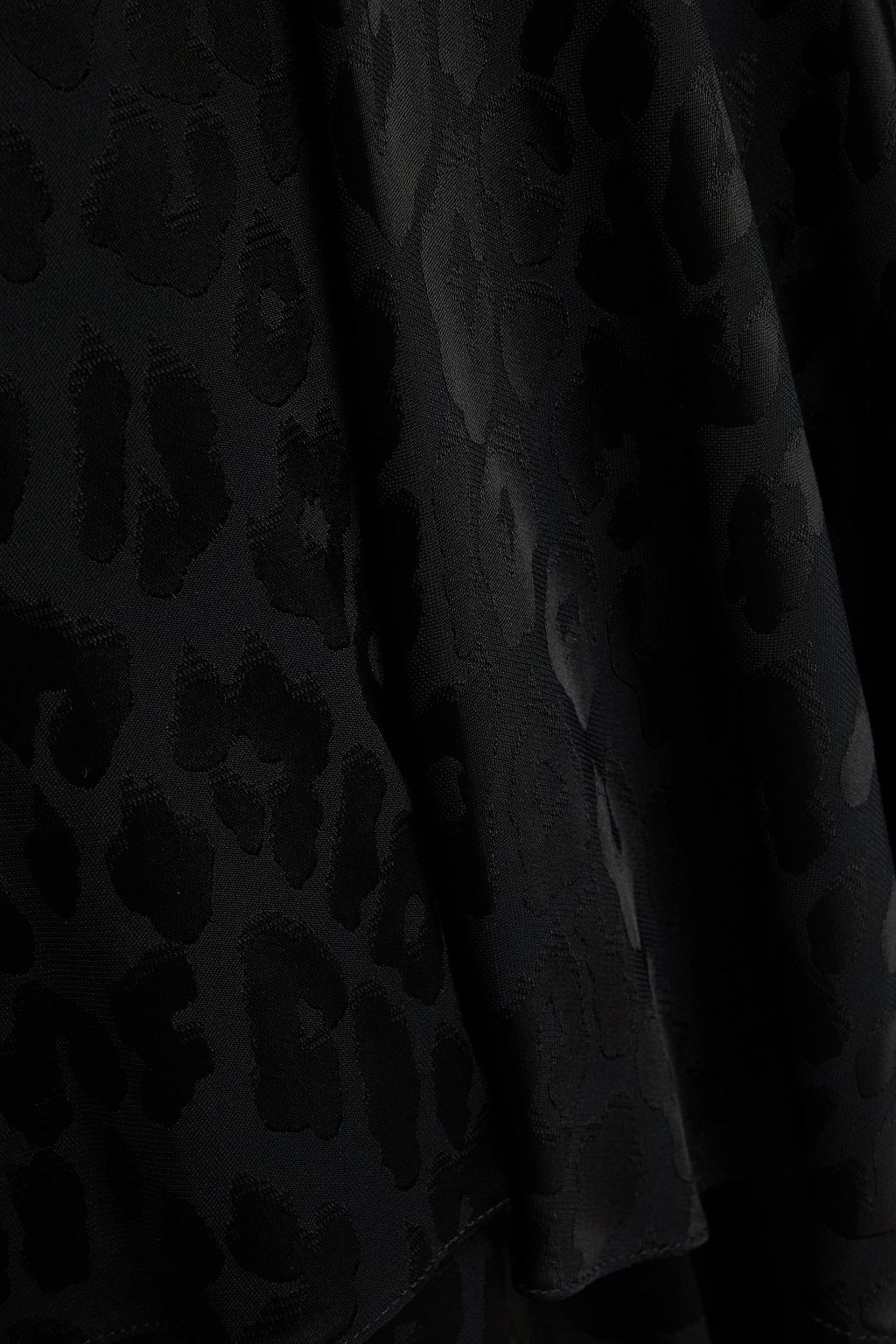 TEMPERLEY LONDON Gestuftes Maxikleid „Willow“ aus Jacquard mit Leopardenmuster und Cut-outs