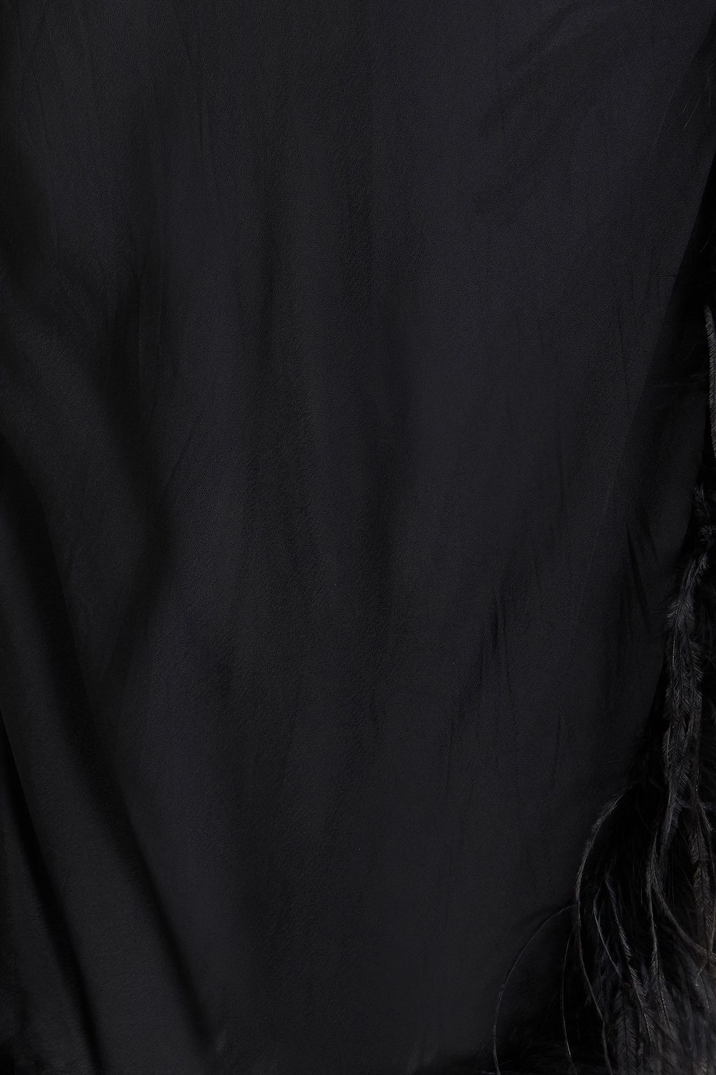 GIUSEPPE DI MORABITO Bleistiftrock in Midilänge aus Georgette mit Federverzierung