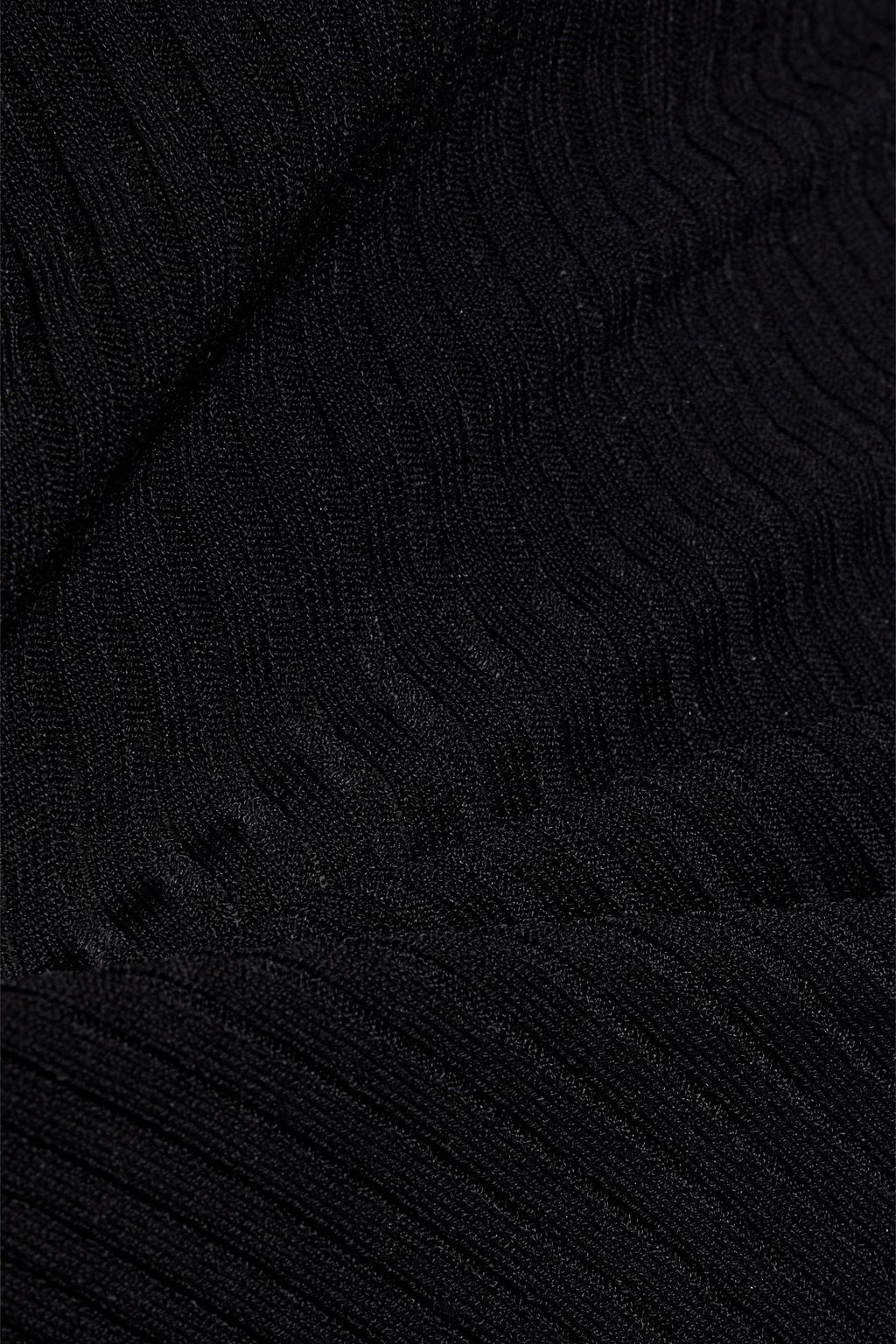 VALENTINO GARAVANI Off-the-shoulder ribbed-knit sweater