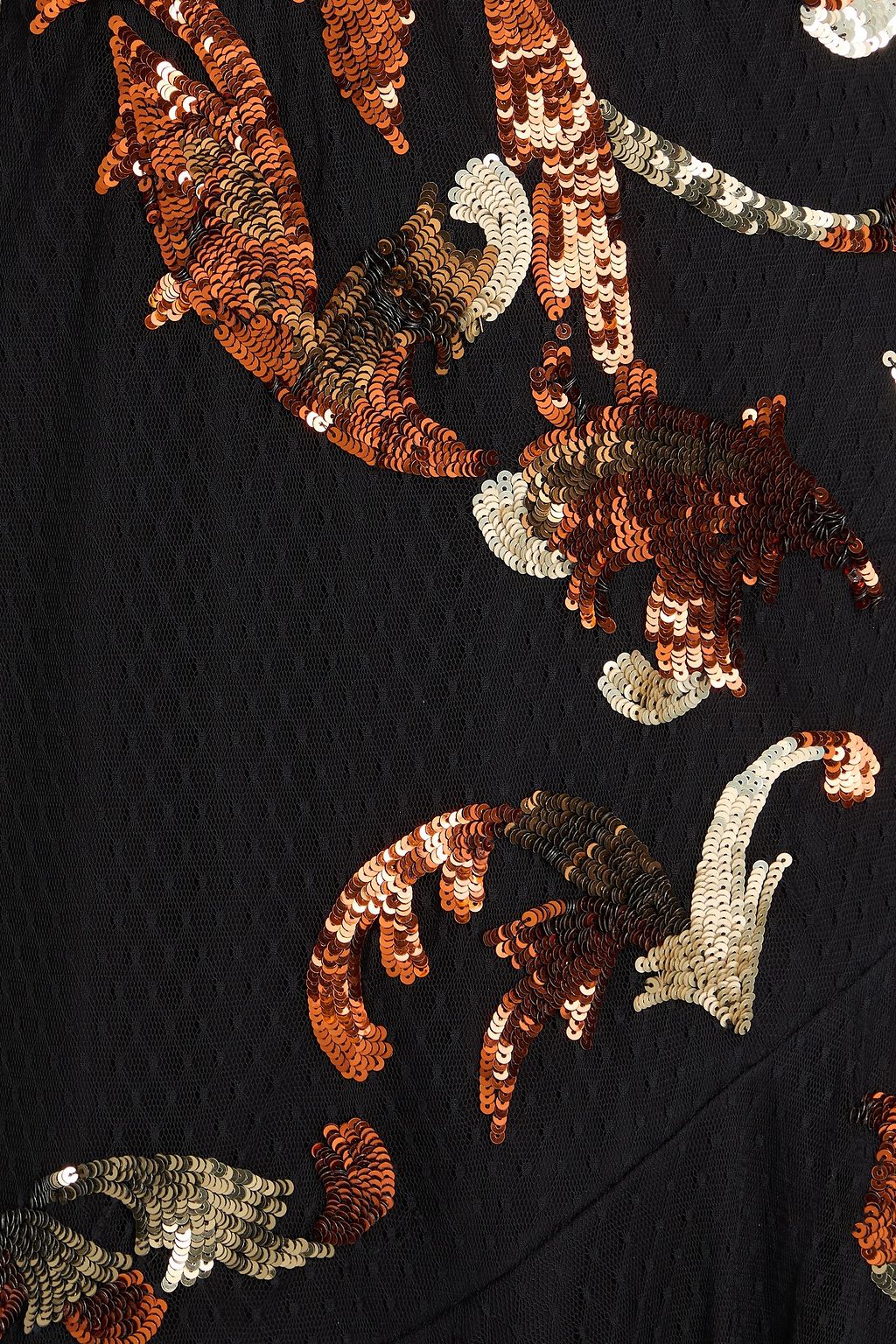 TEMPERLEY LONDON Novella one-shoulder sequin-embellished ruffled point d'esprit dress