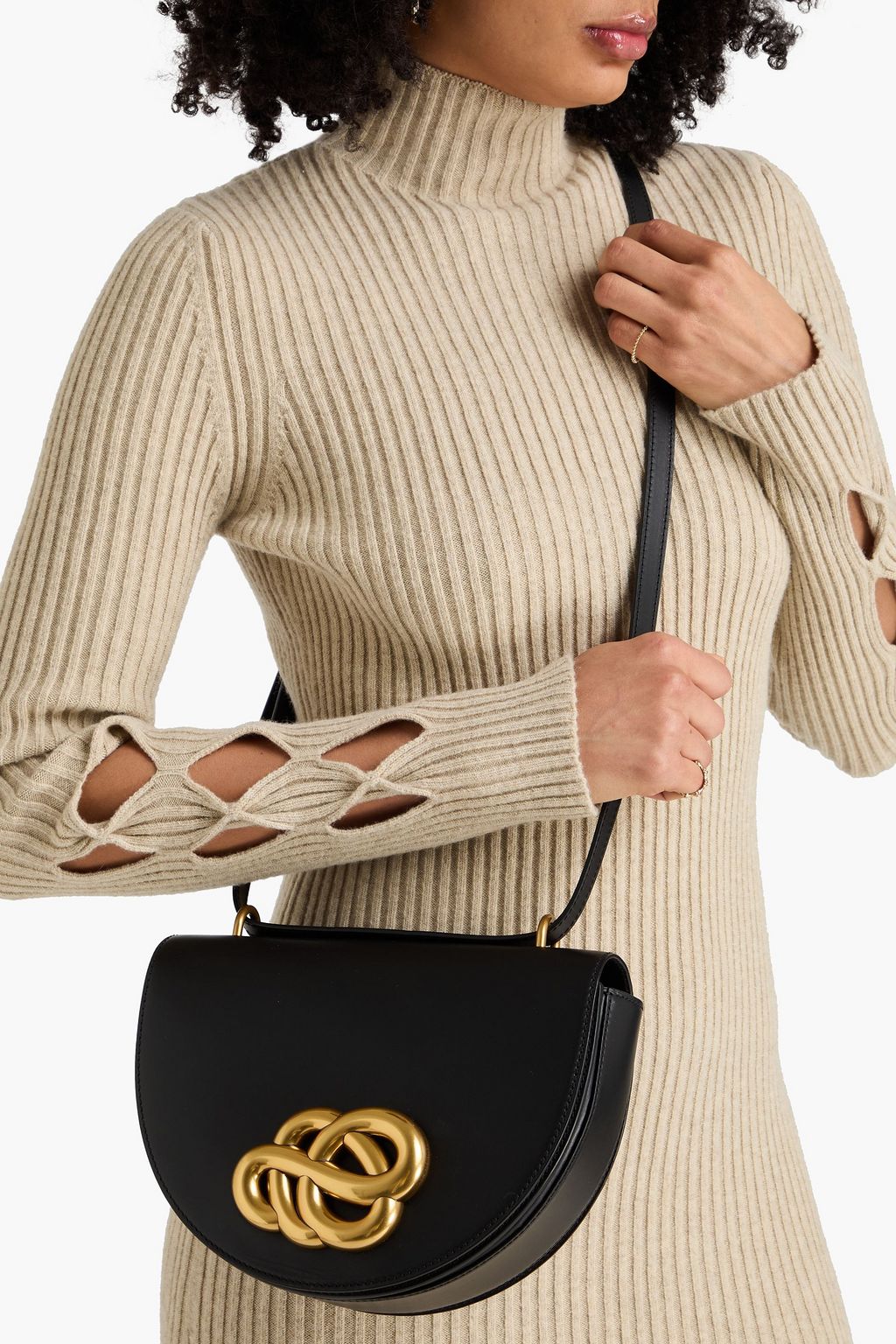 BY MALENE BIRGER حقيبة كتف "سيبيلا" من الجلد بتصميم مزركش