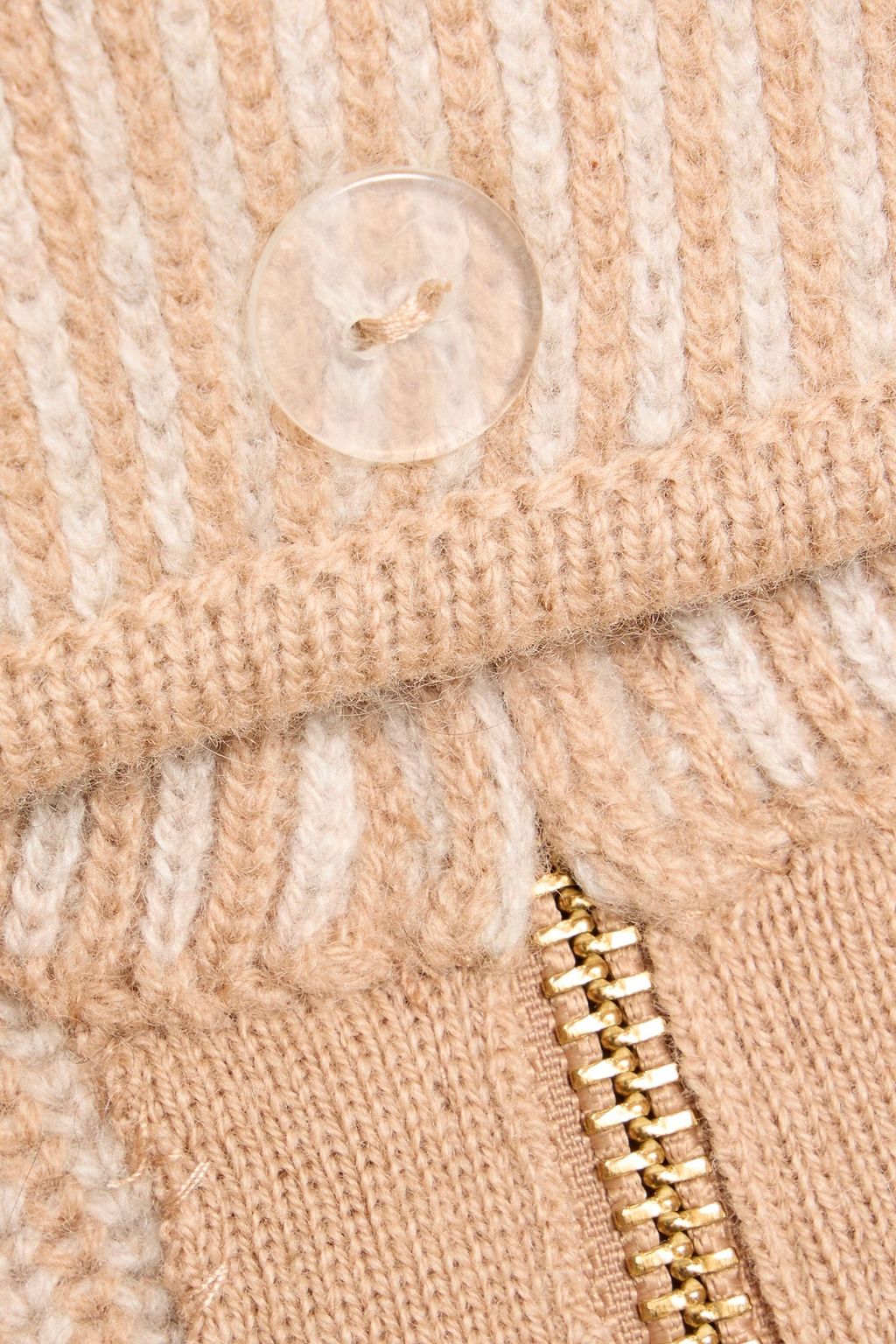 VERONICA BEARD Tripp jacquard-knit wool and cashmere-blend dickey